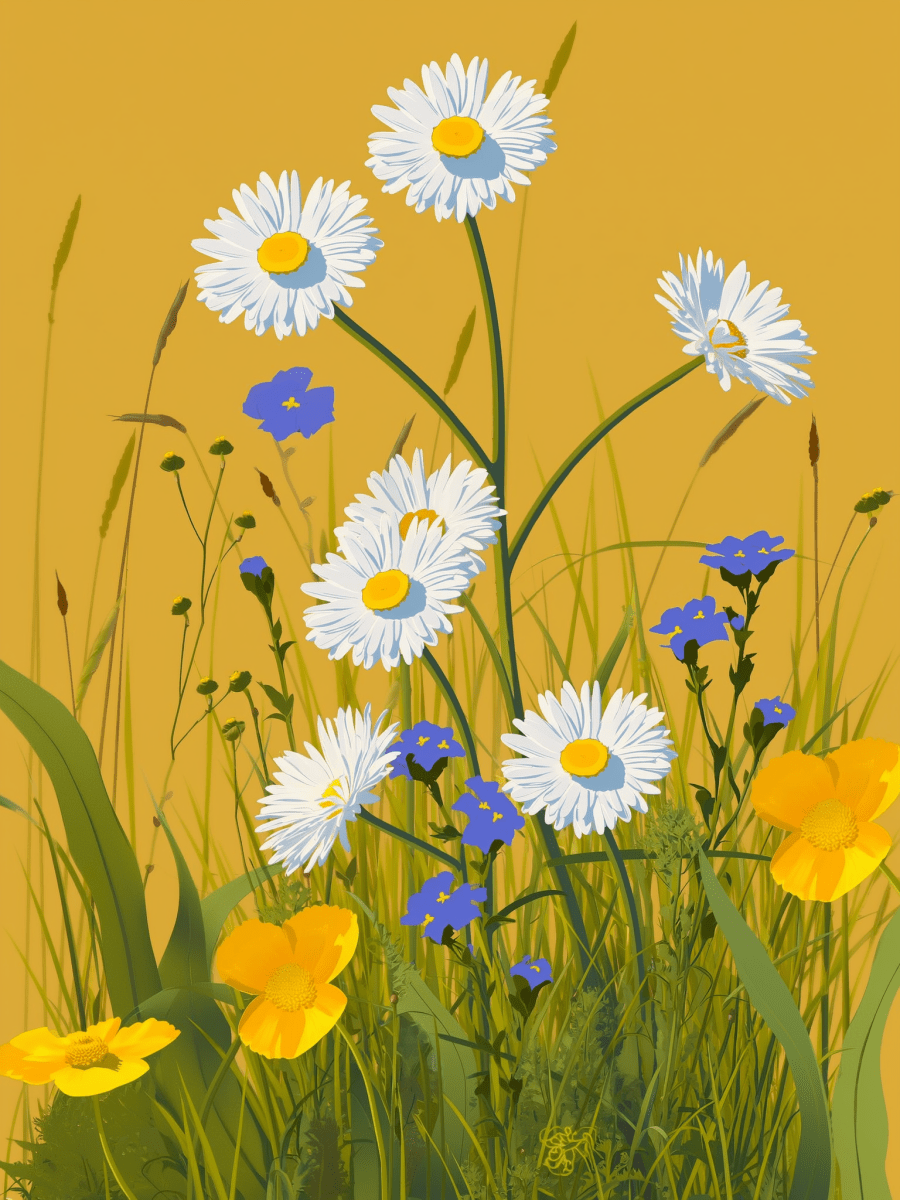Daises and Wildflowers - Escape by Numbers