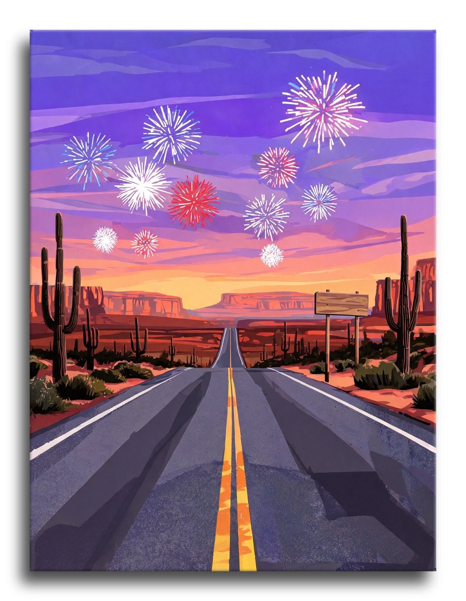 Desert Highway Fireworks - Escape by Numbers