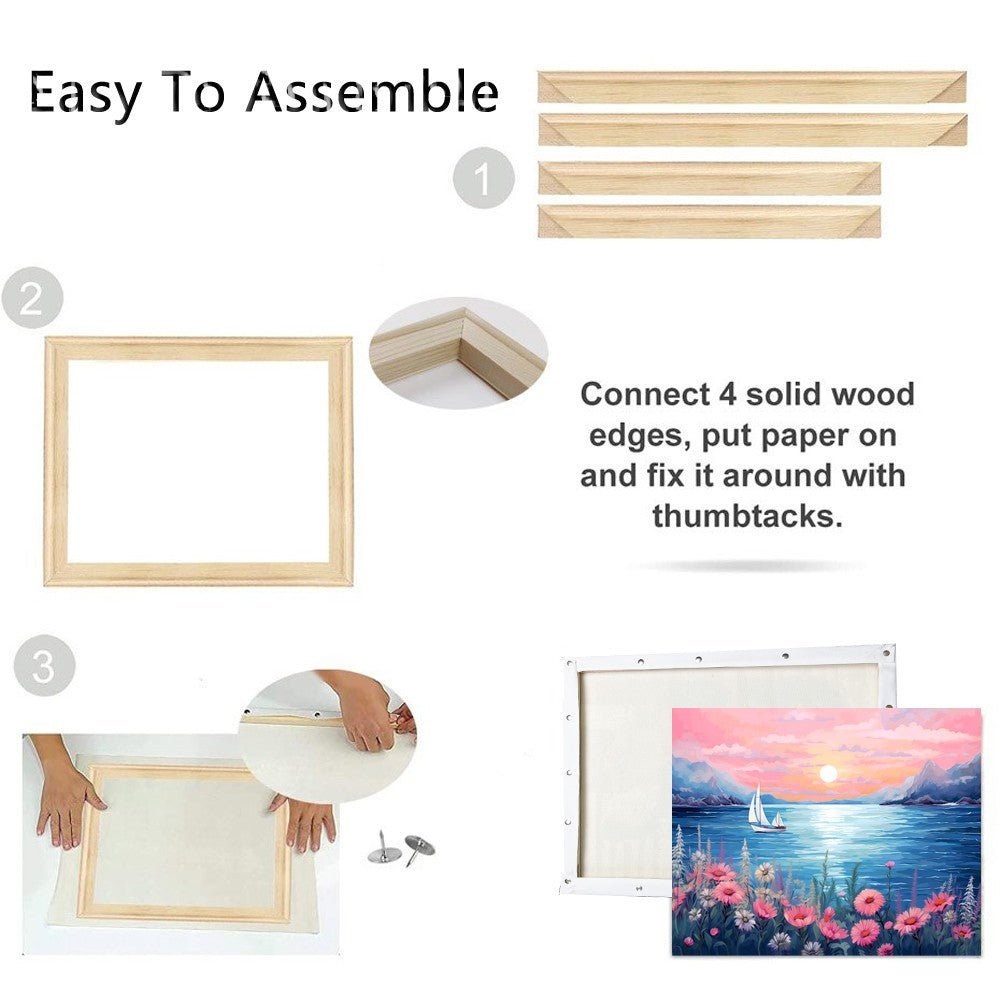 DIY Wood Canvas Frame, 16x20 in - Escape by Numbers