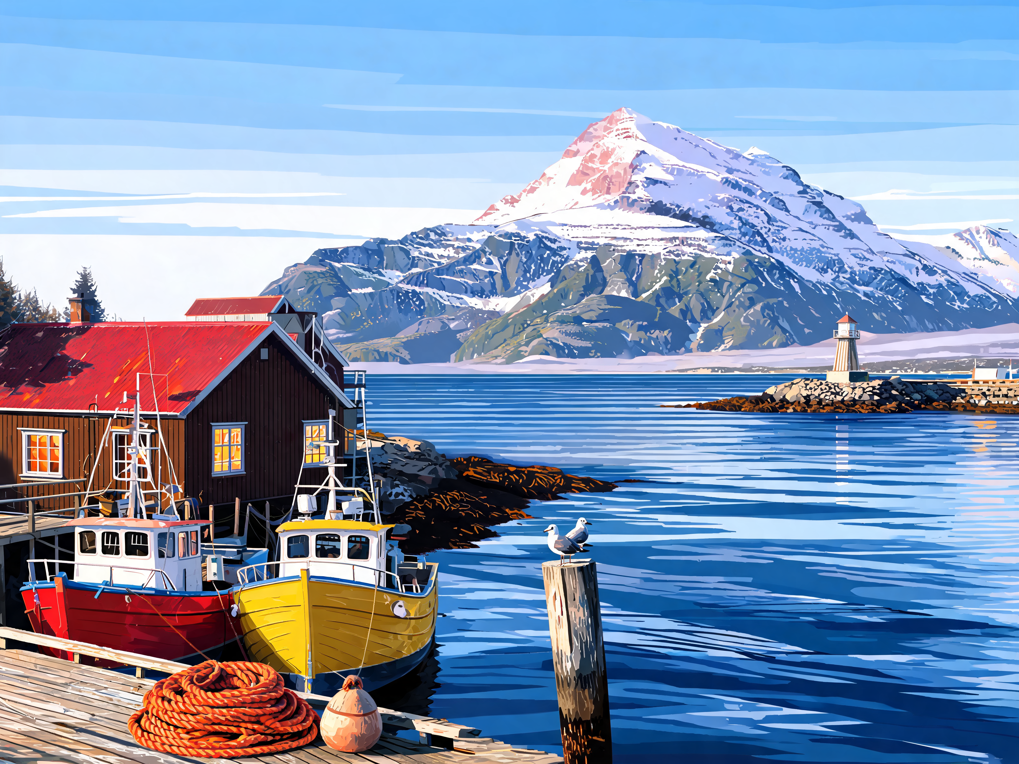 Esja Harbor Panorama