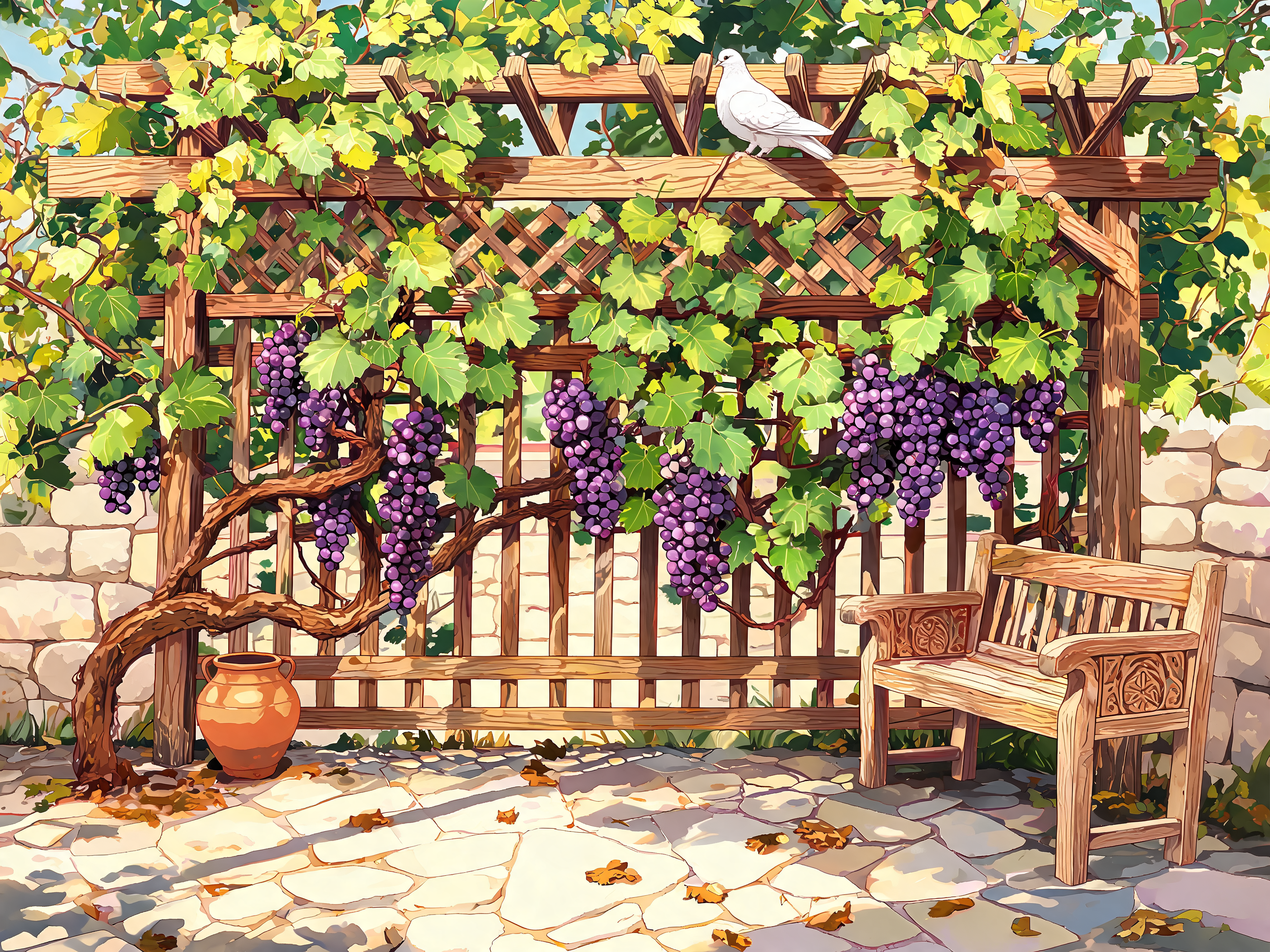 Garden Trellis Grapes