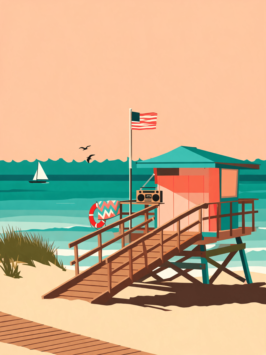 Golden Lifeguard Tower - Escape by Numbers