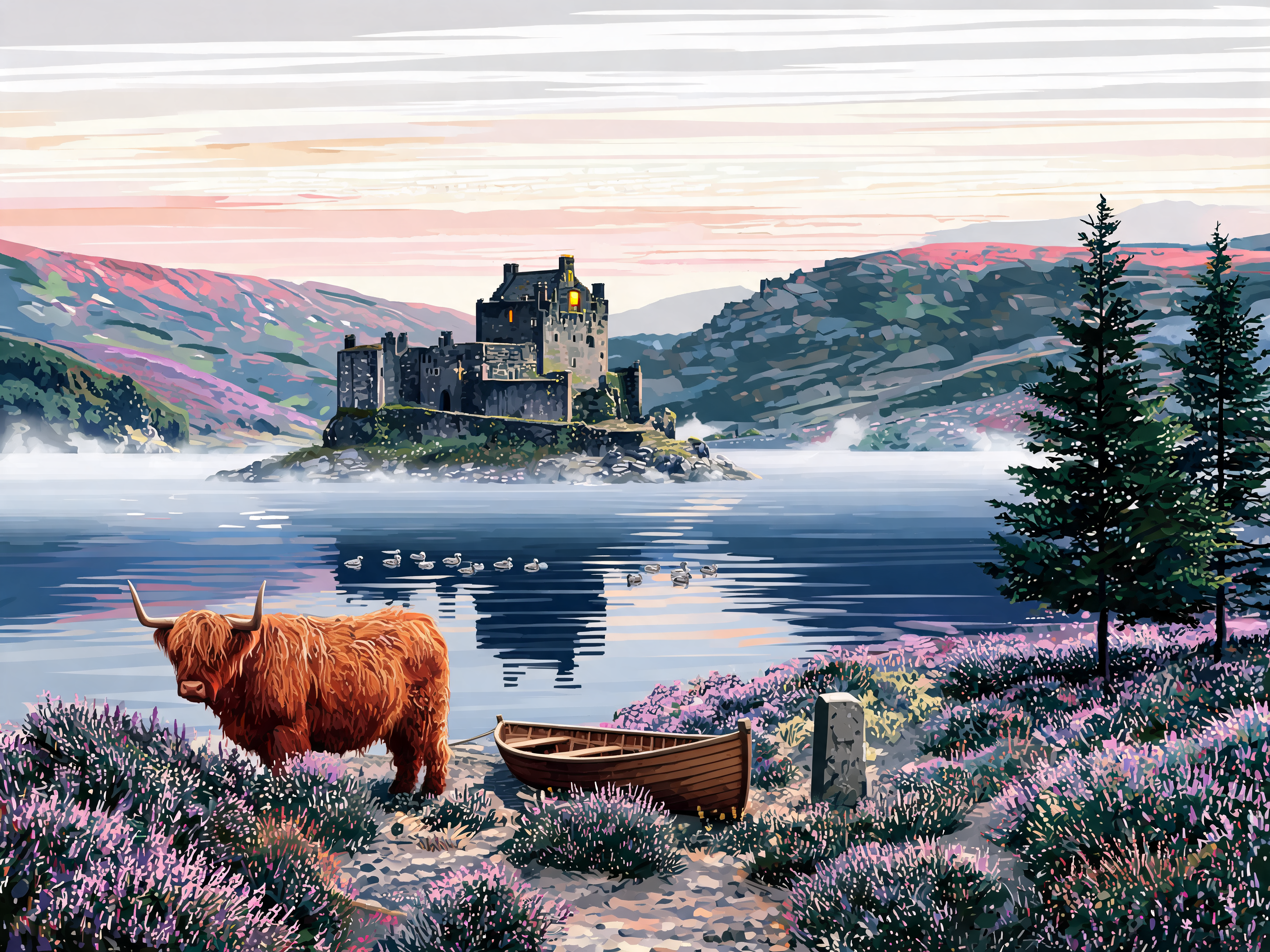 Highland Castle Predawn