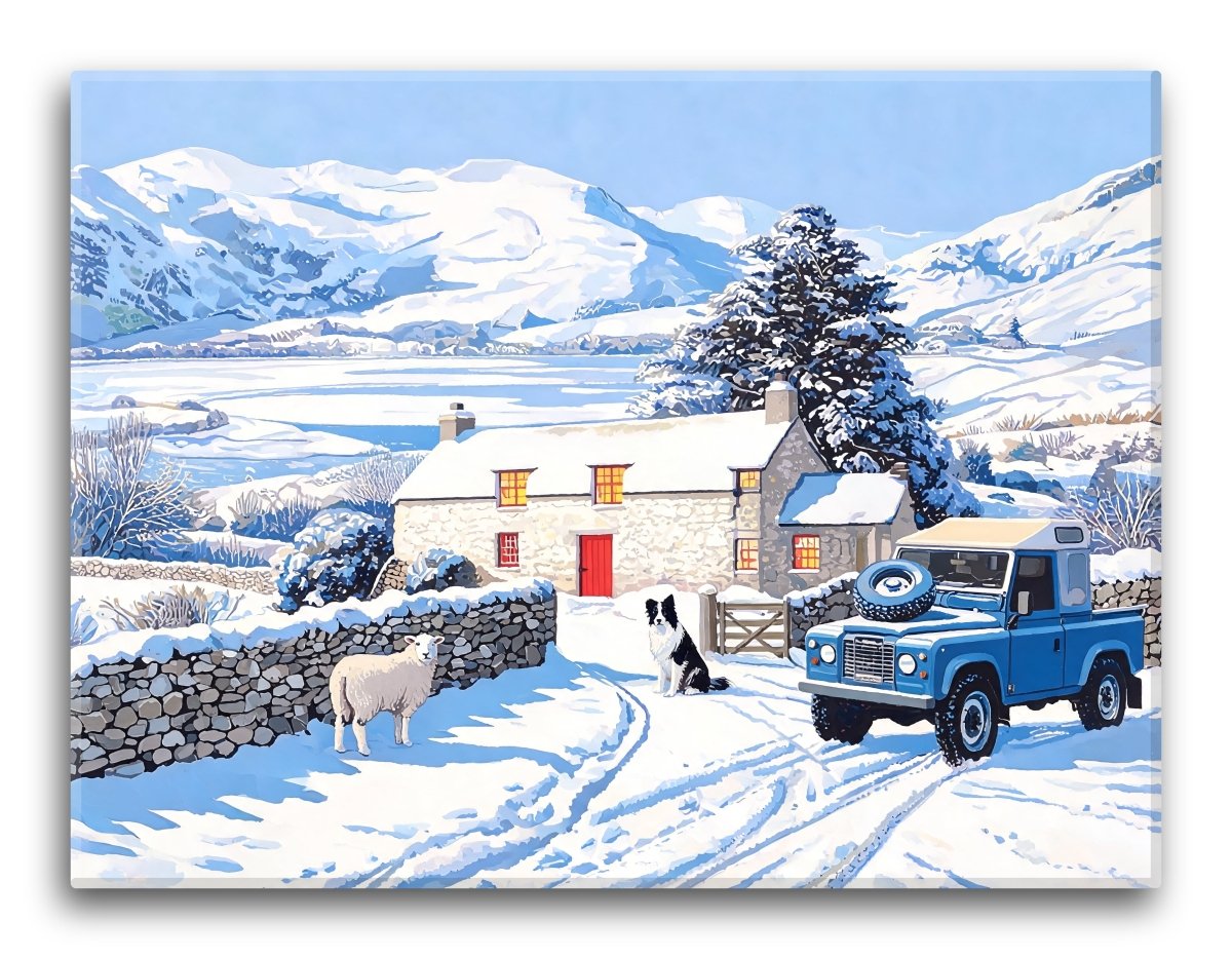 Highland Cottage Snow - Escape by Numbers