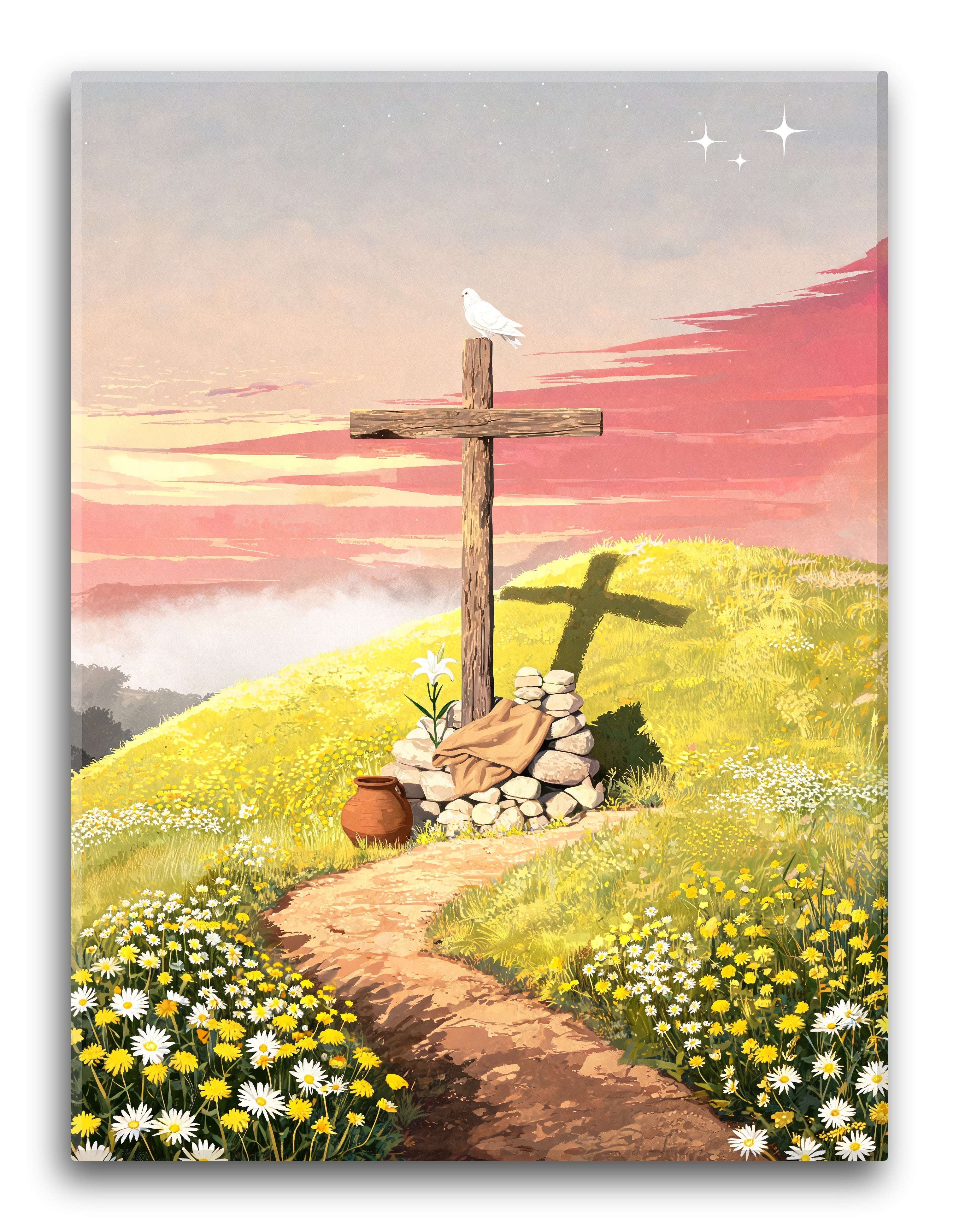 Hillside Wooden Cross