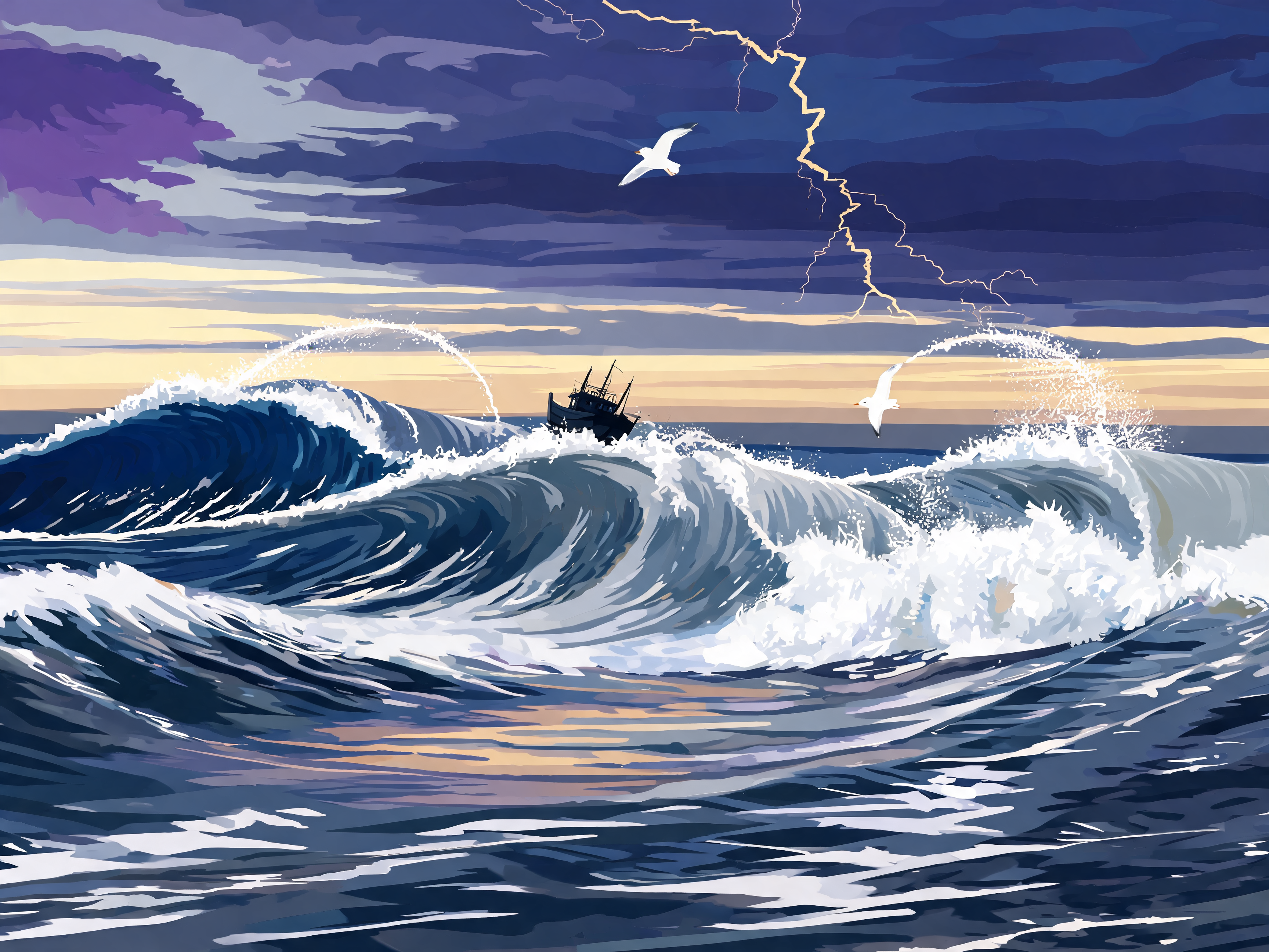 Indigo Stormy Sea