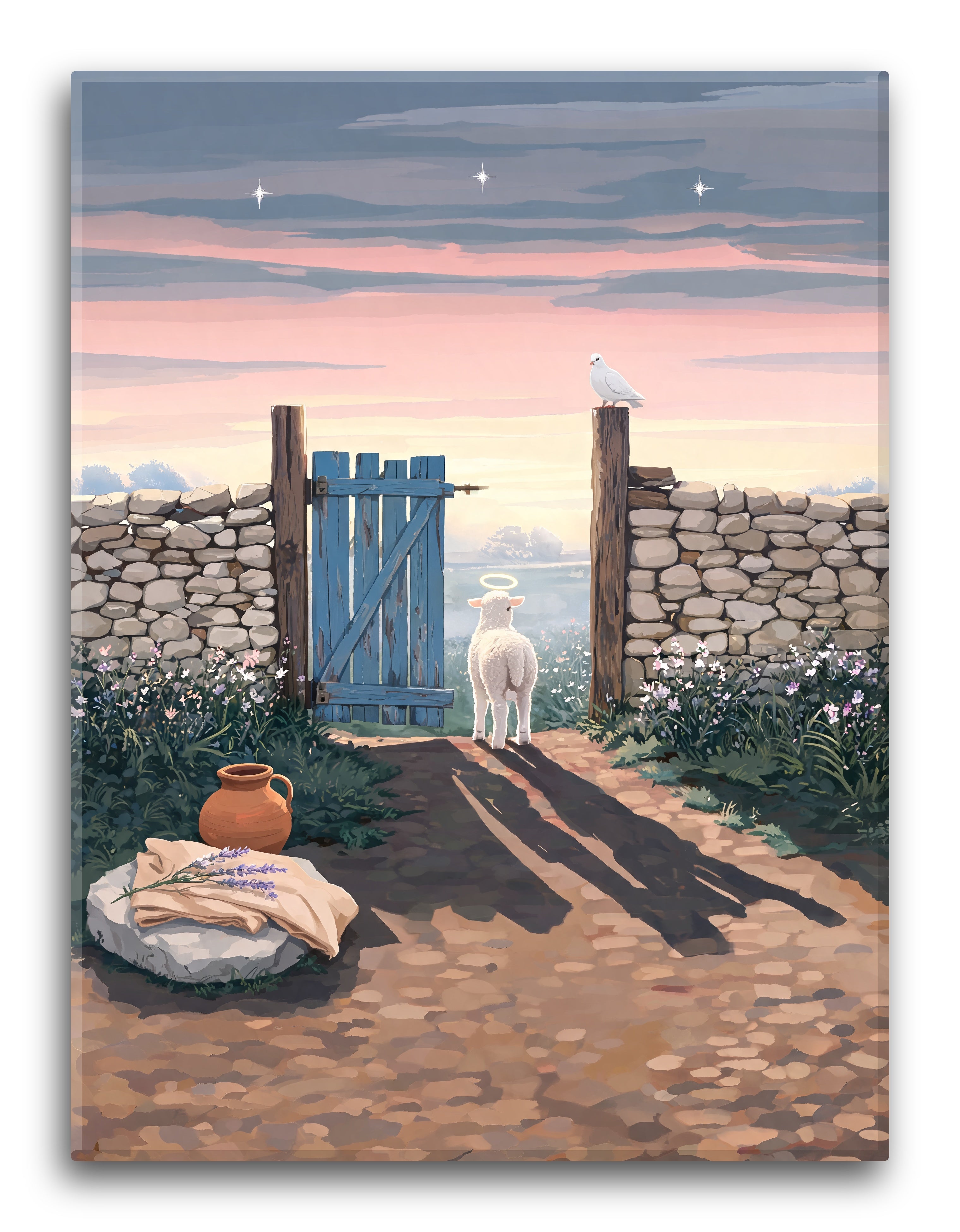 Lamb At Wooden Gate