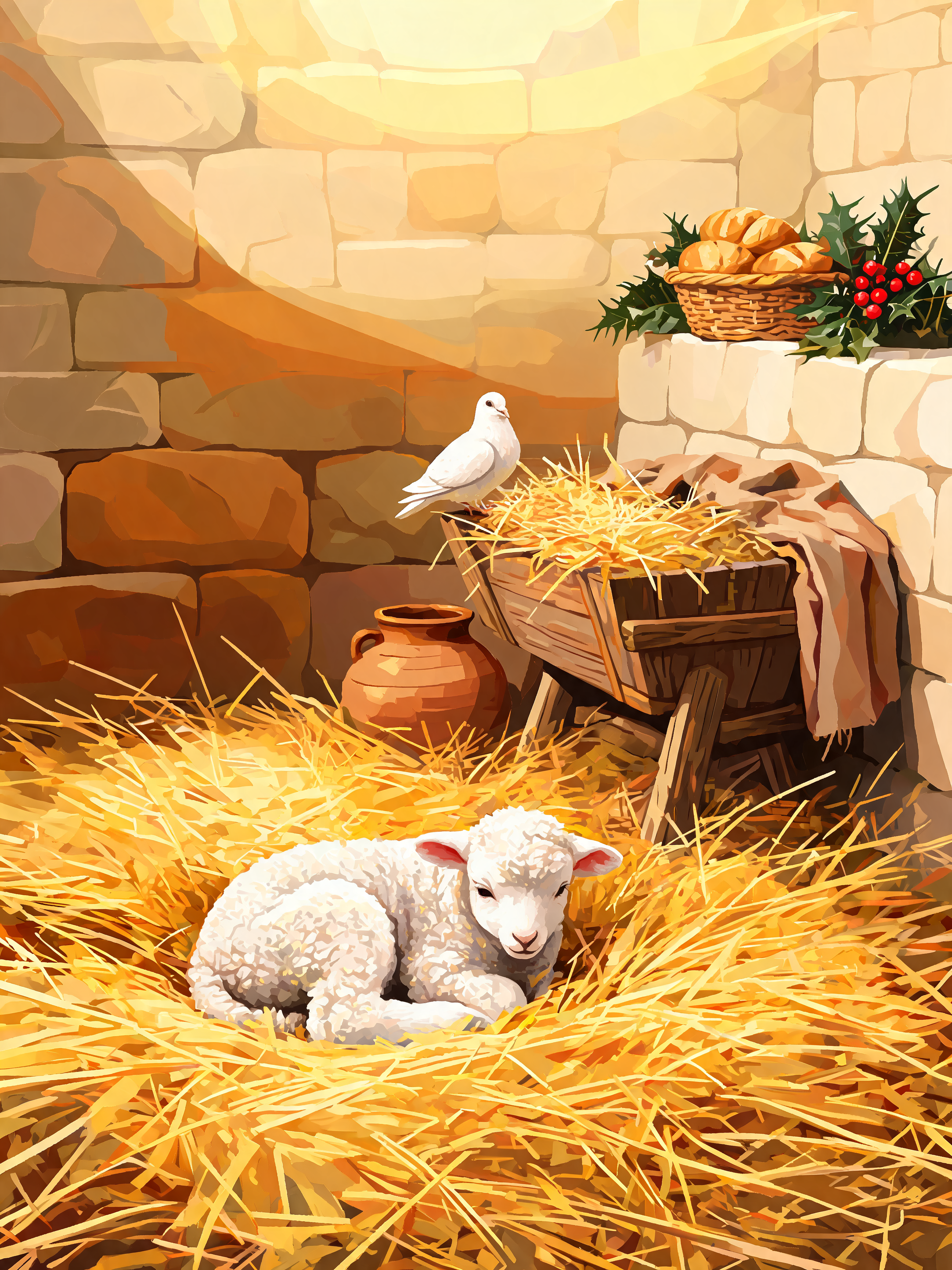 Lamb Manger Dove