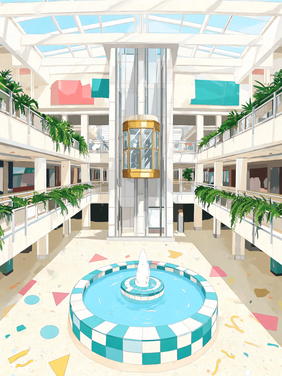 Mall Atrium Fountain - Escape by Numbers