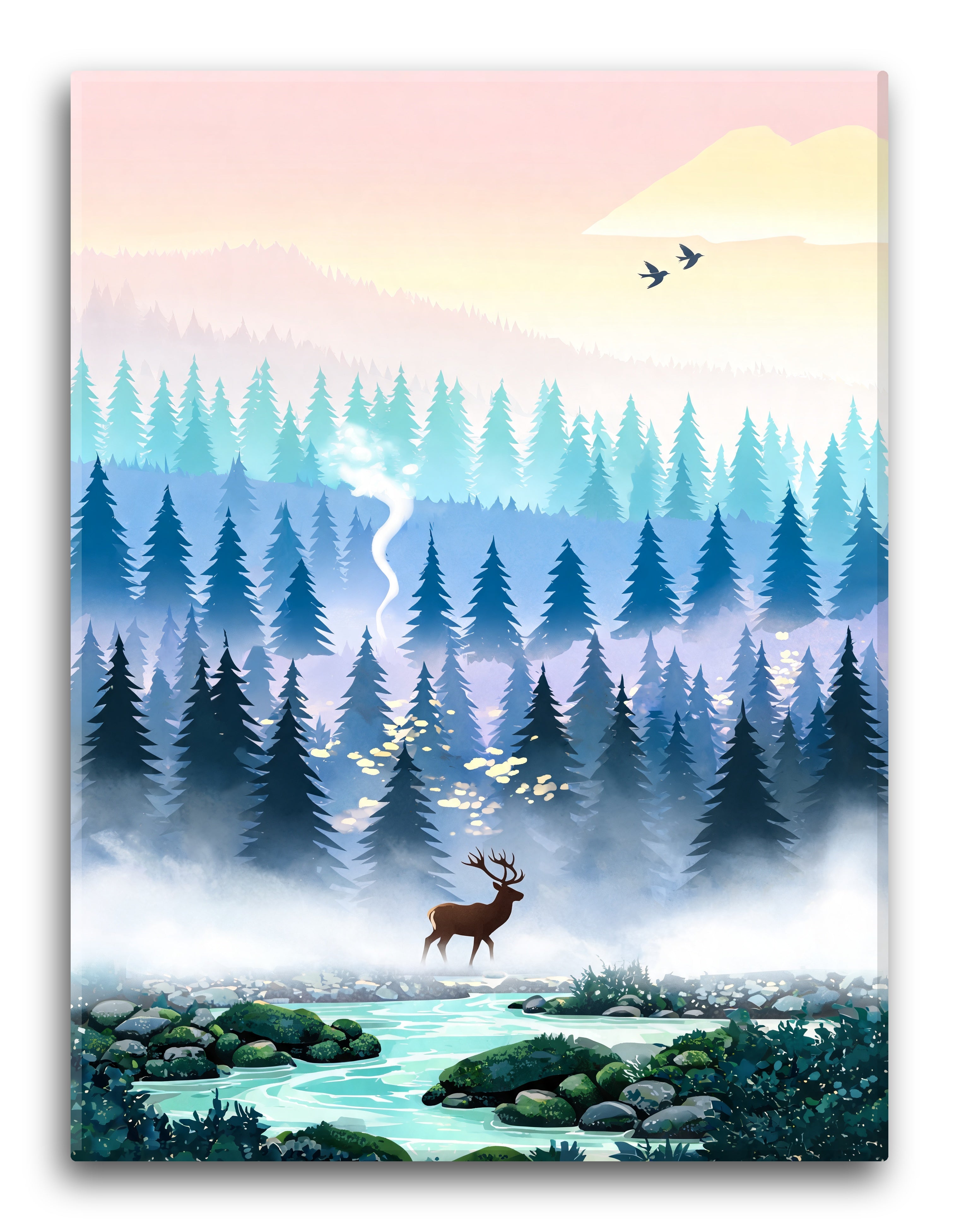 Misty Cedar Forest Layers