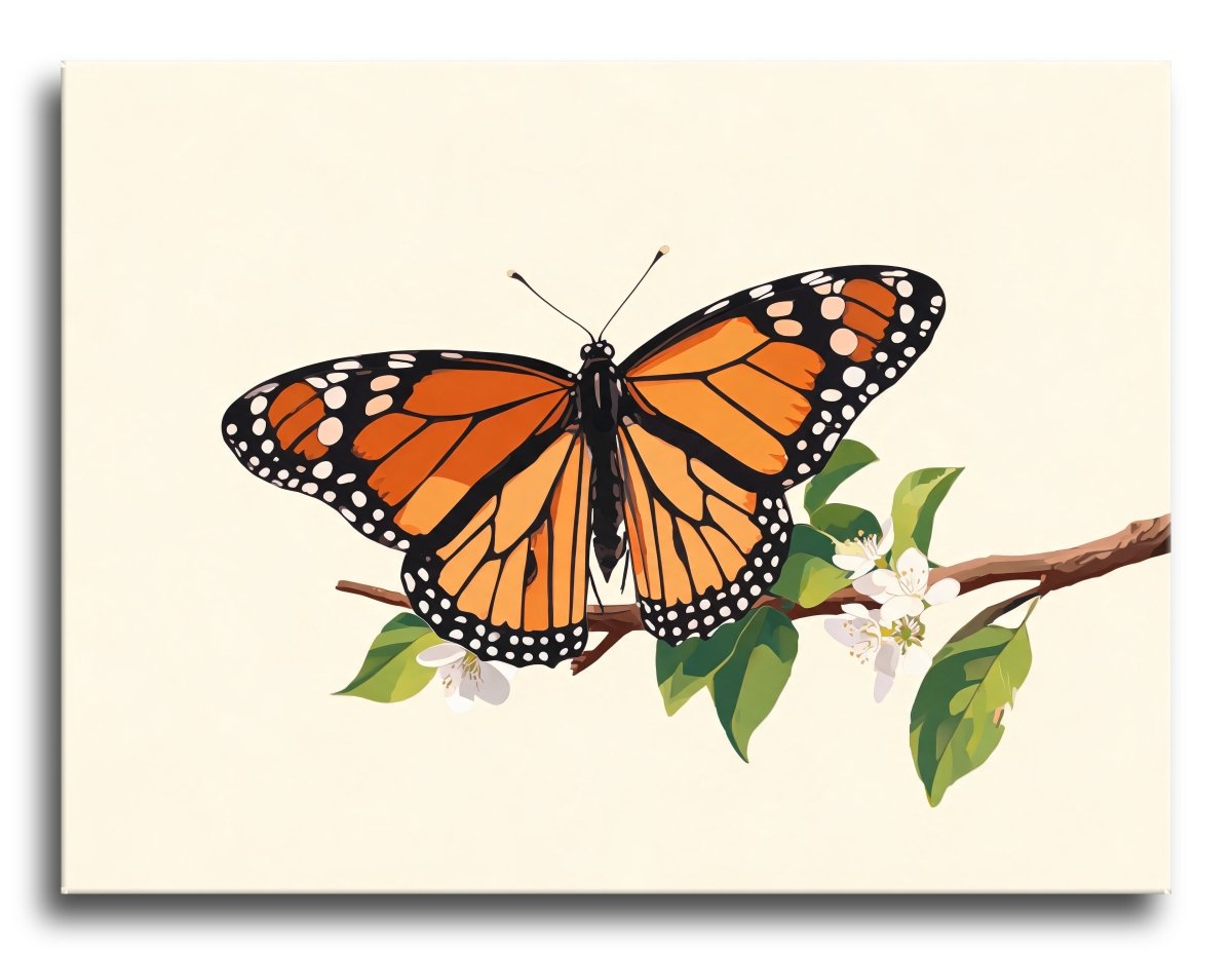 Monarch Butterfly Branch - Escape by Numbers