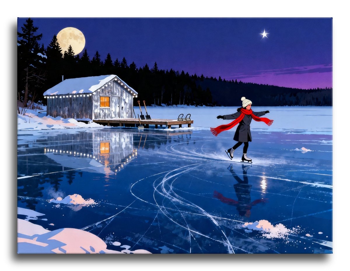 Moonlit Ice Skater - Escape by Numbers