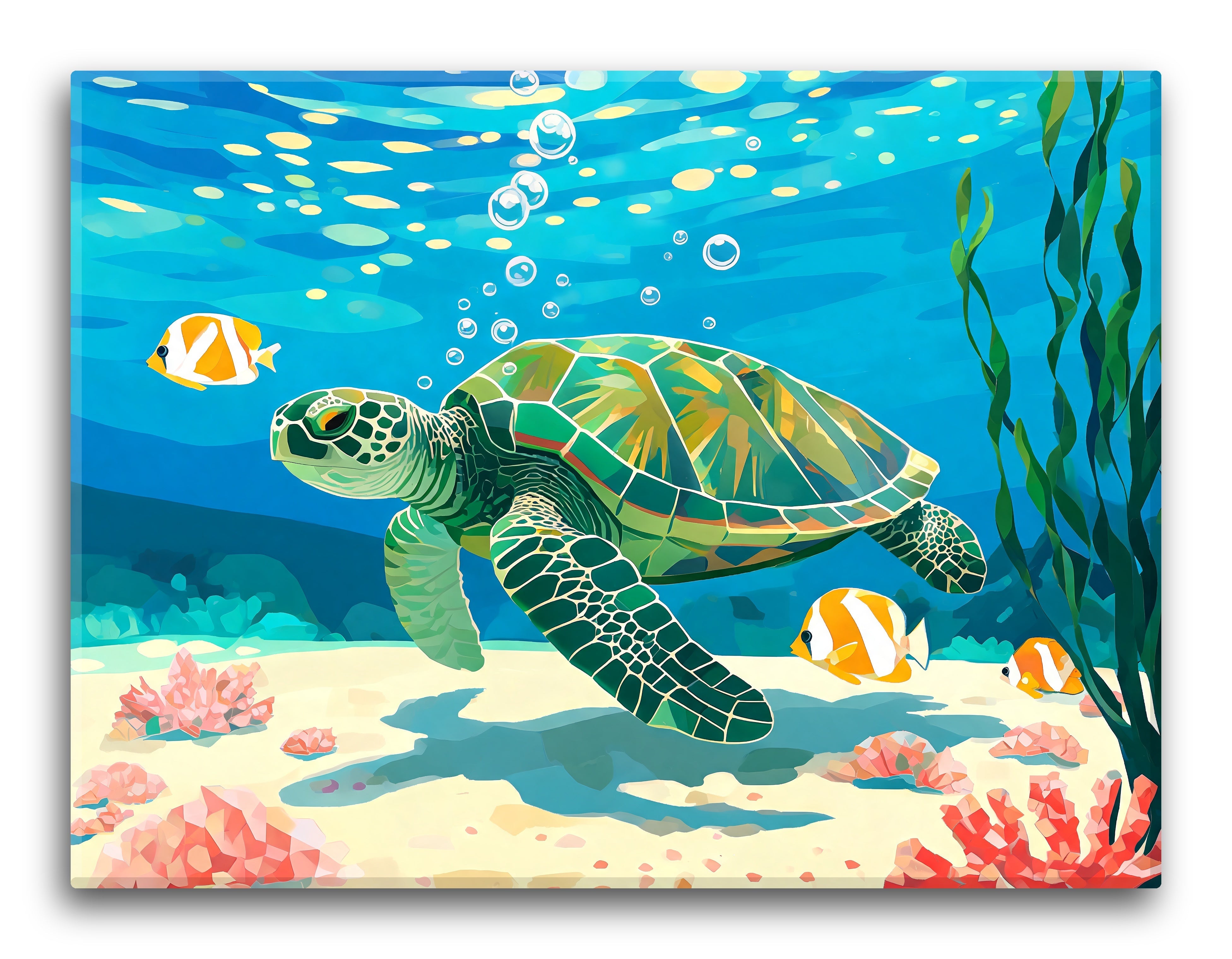 Mosaic Sea Turtle Tile