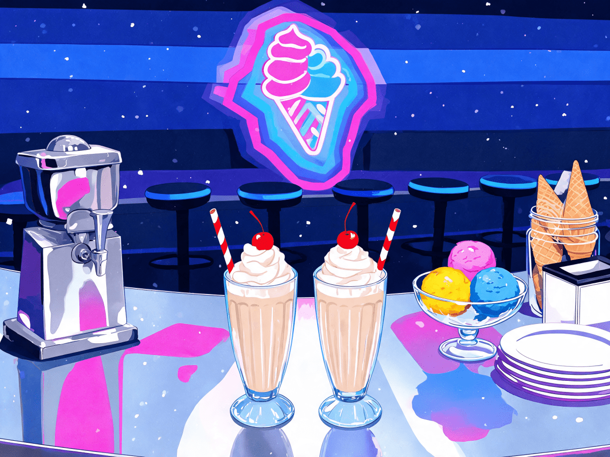 Neon Milkshake Counter - Escape by Numbers