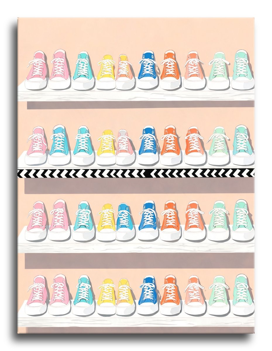 Pastel Sneaker Shelf - Escape by Numbers