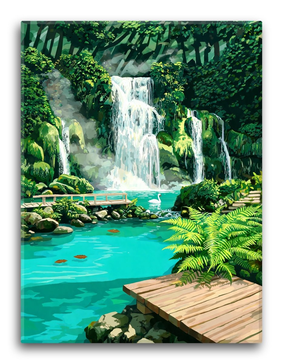 Plitvice Moss Cascade - Escape by Numbers