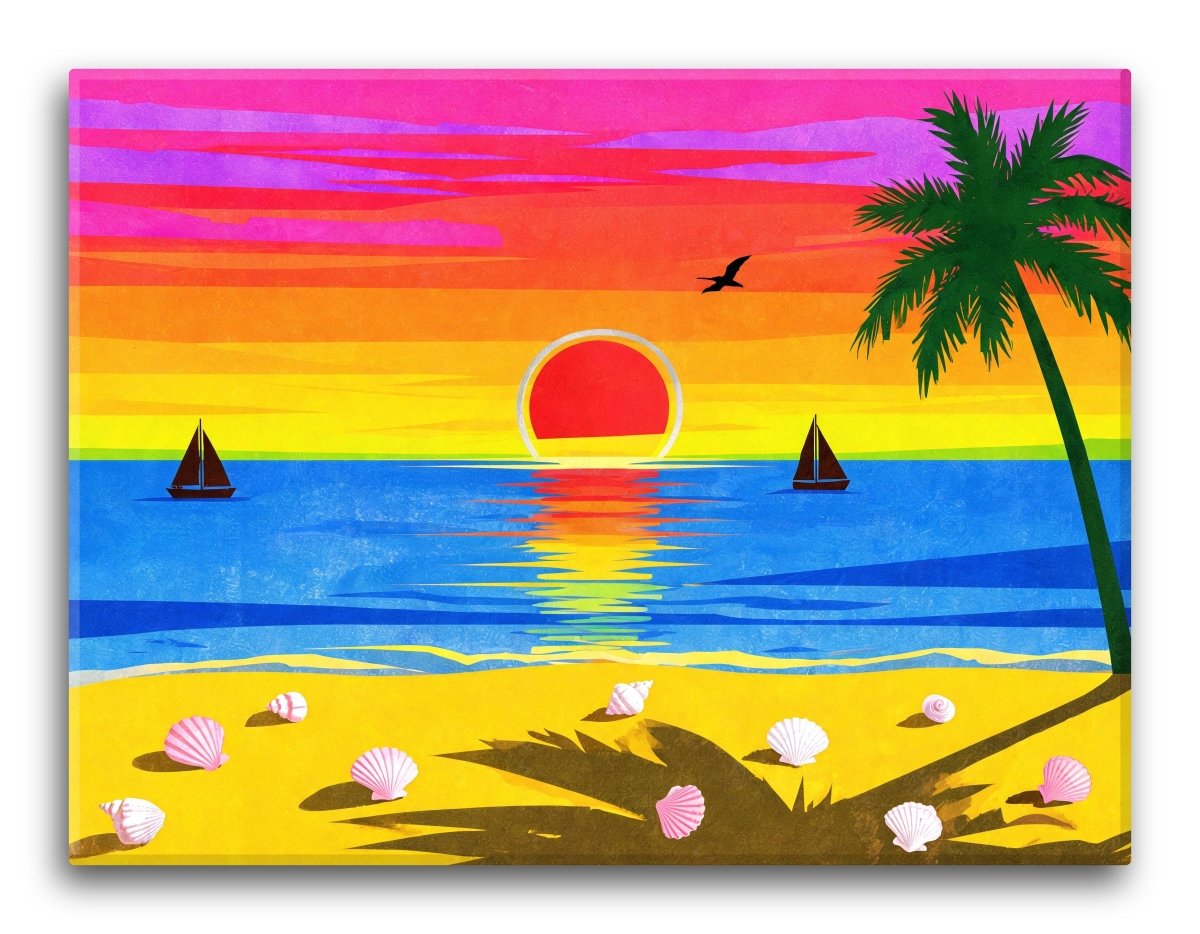 Pop Palette Geometric Sunset - Escape by Numbers