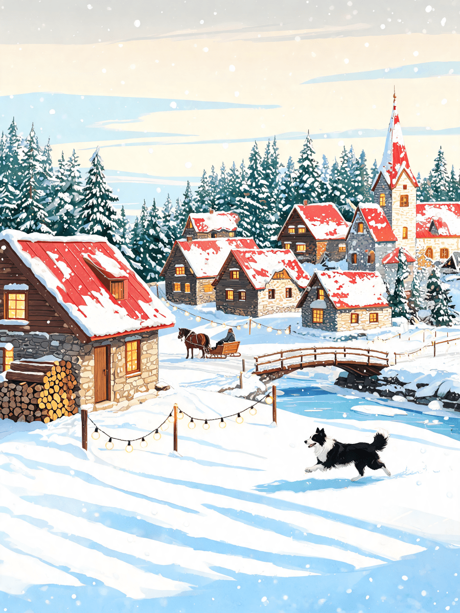 Quebec Snow Roofs - Escape by Numbers