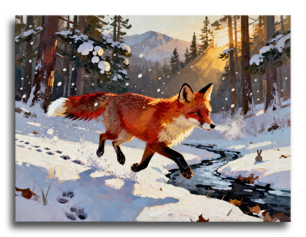 Red Fox Winter Run - Escape by Numbers