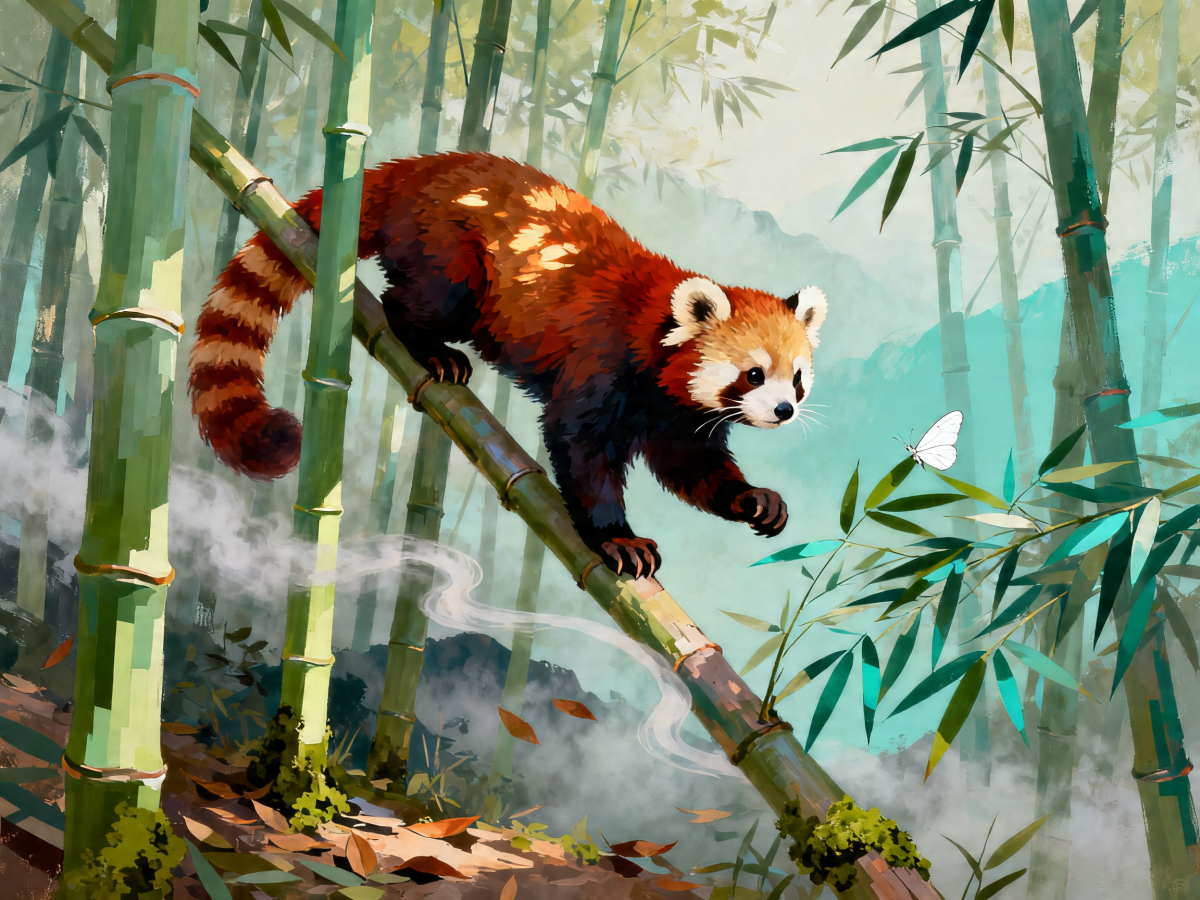 Red Panda Butterfly - Escape by Numbers