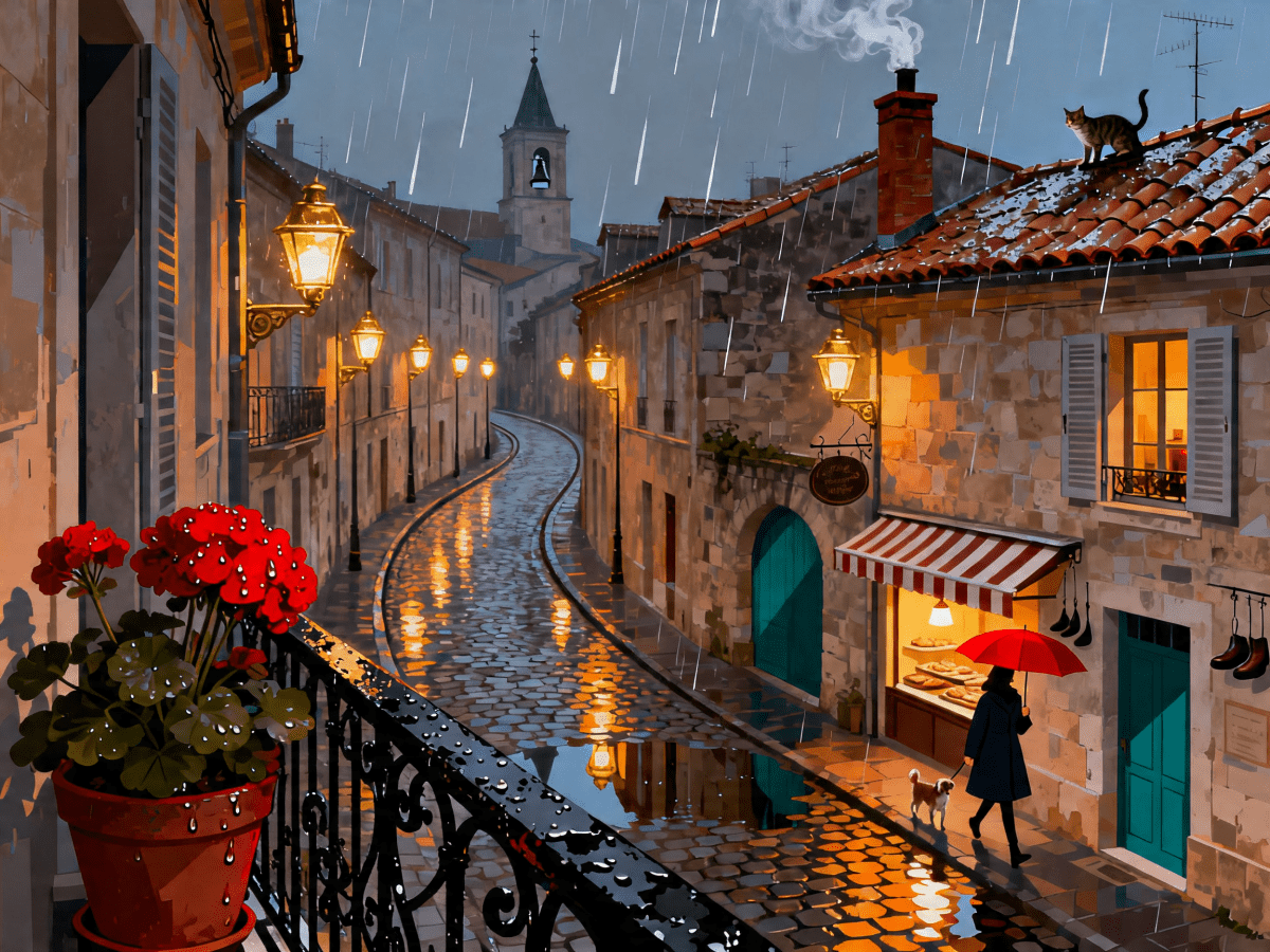Red Umbrella Cobbles - Escape by Numbers