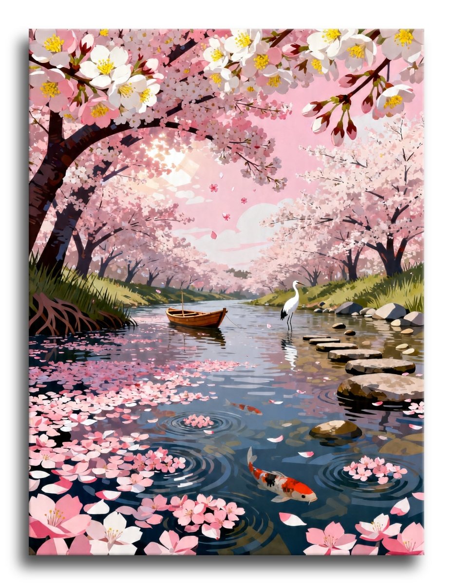 Sakura Heron River - Escape by Numbers