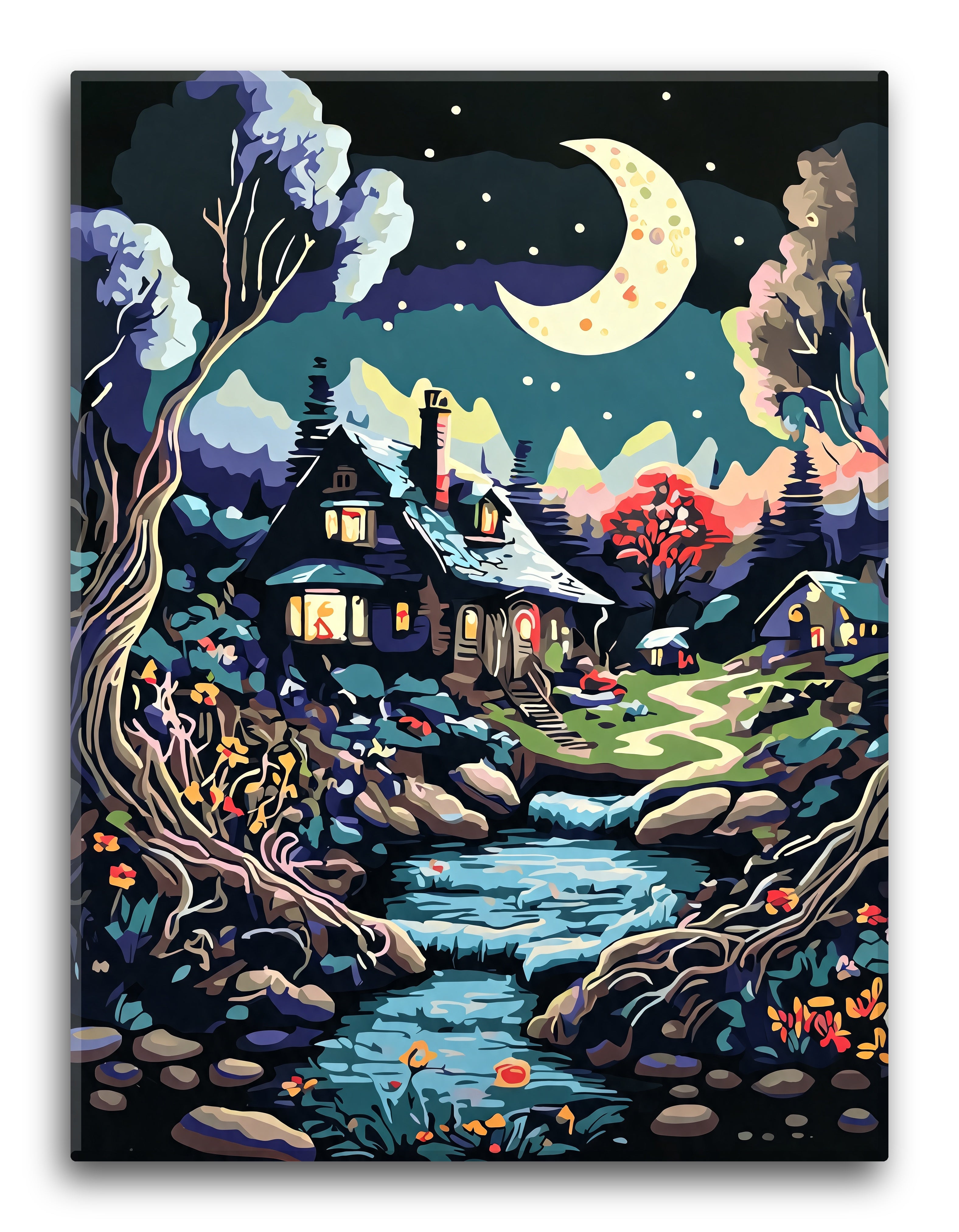 The Cottage at Moonrise - Escape by Numbers