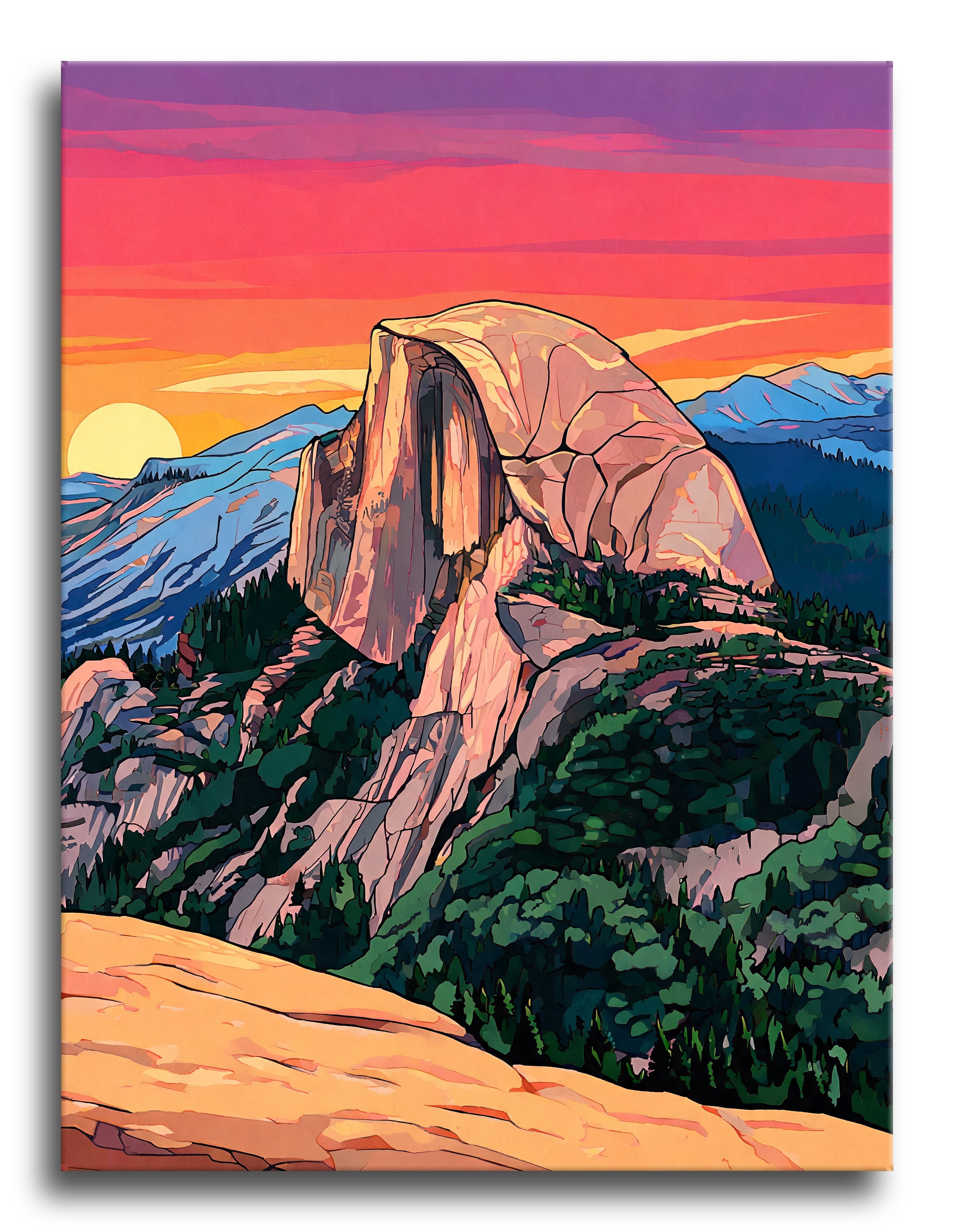 Half Dome Sunset - Escape by Numbers