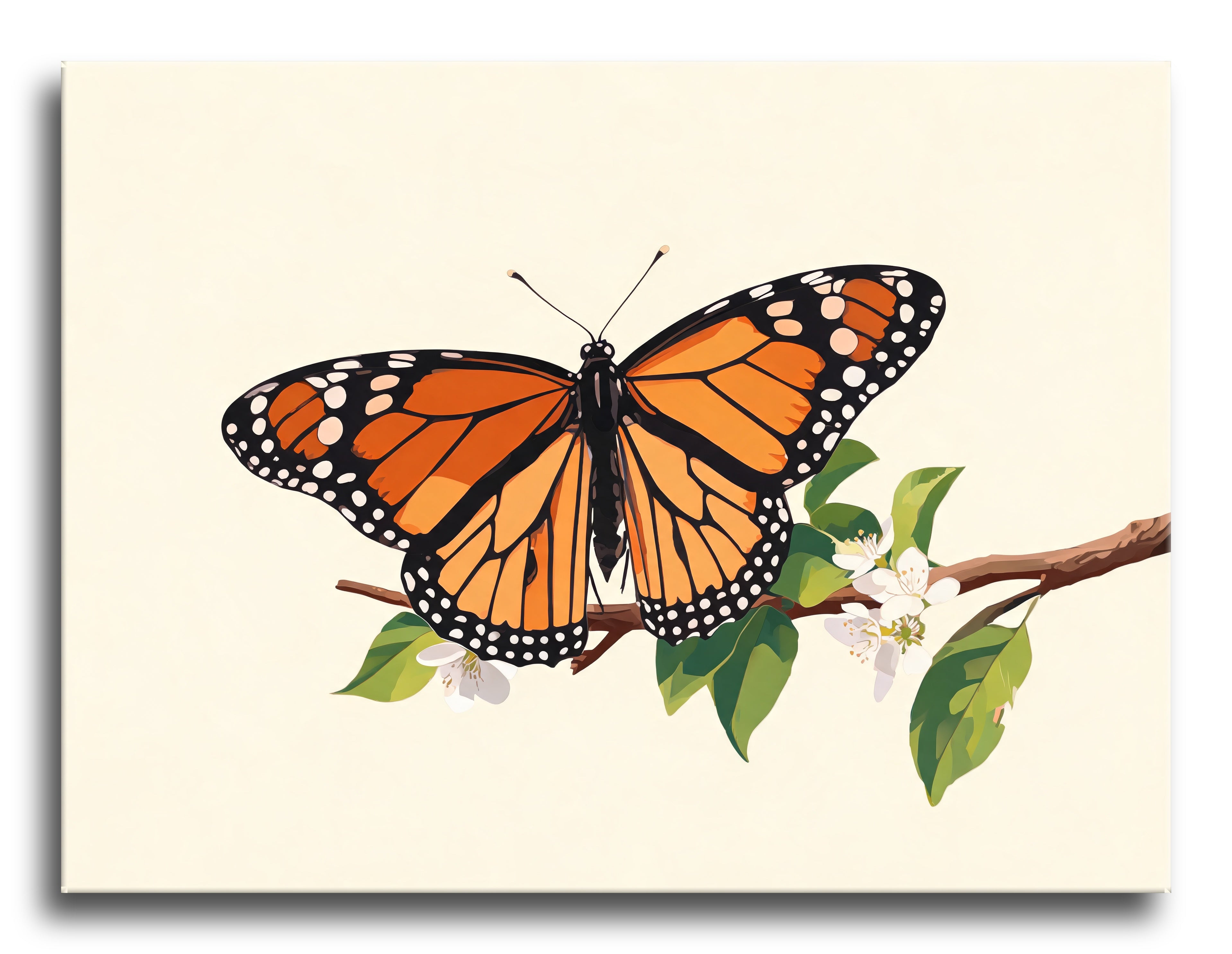 Monarch Butterfly Branch - Escape by Numbers