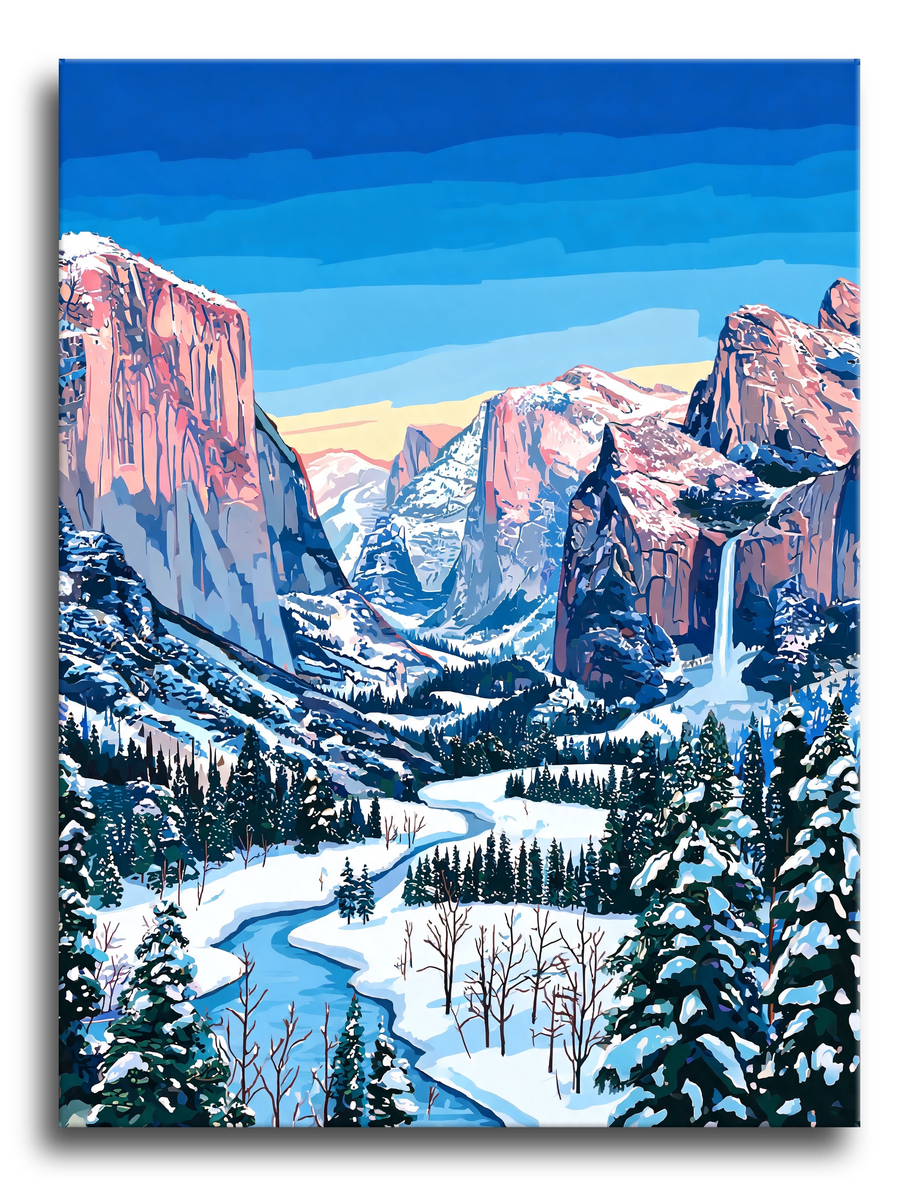 Snowy Valley Dawn - Escape by Numbers