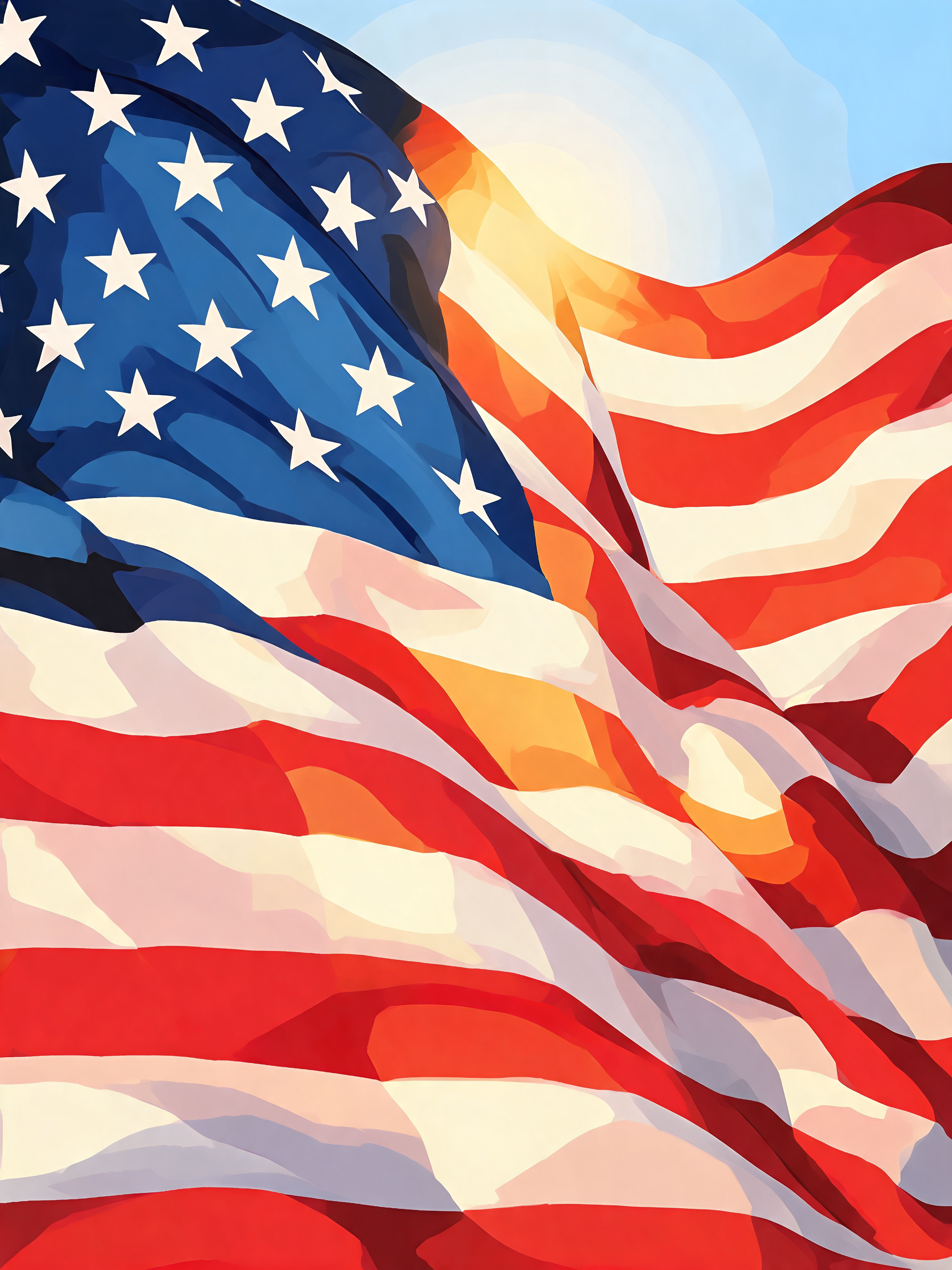 Old Glory Waving - Escape by Numbers