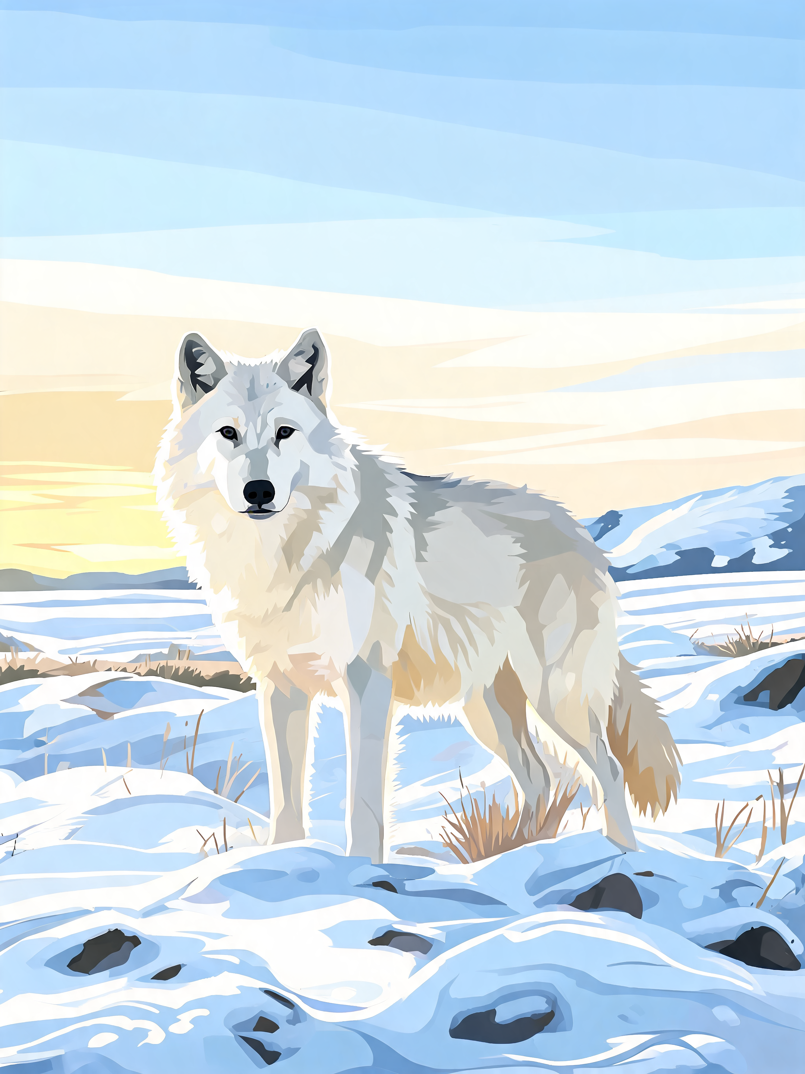 Arctic White Wolf - Escape by Numbers