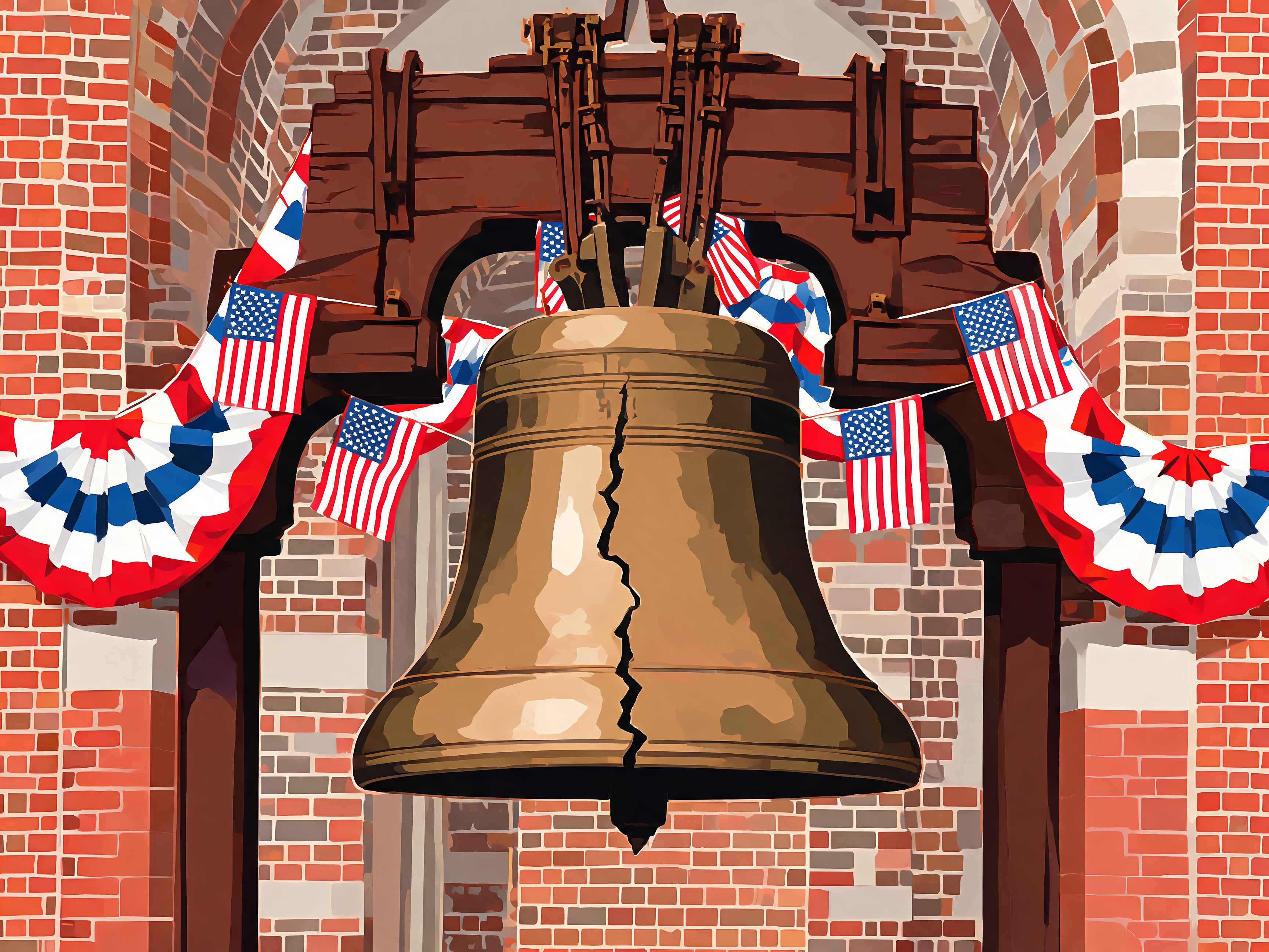 Liberty Bell Bunting - Escape by Numbers