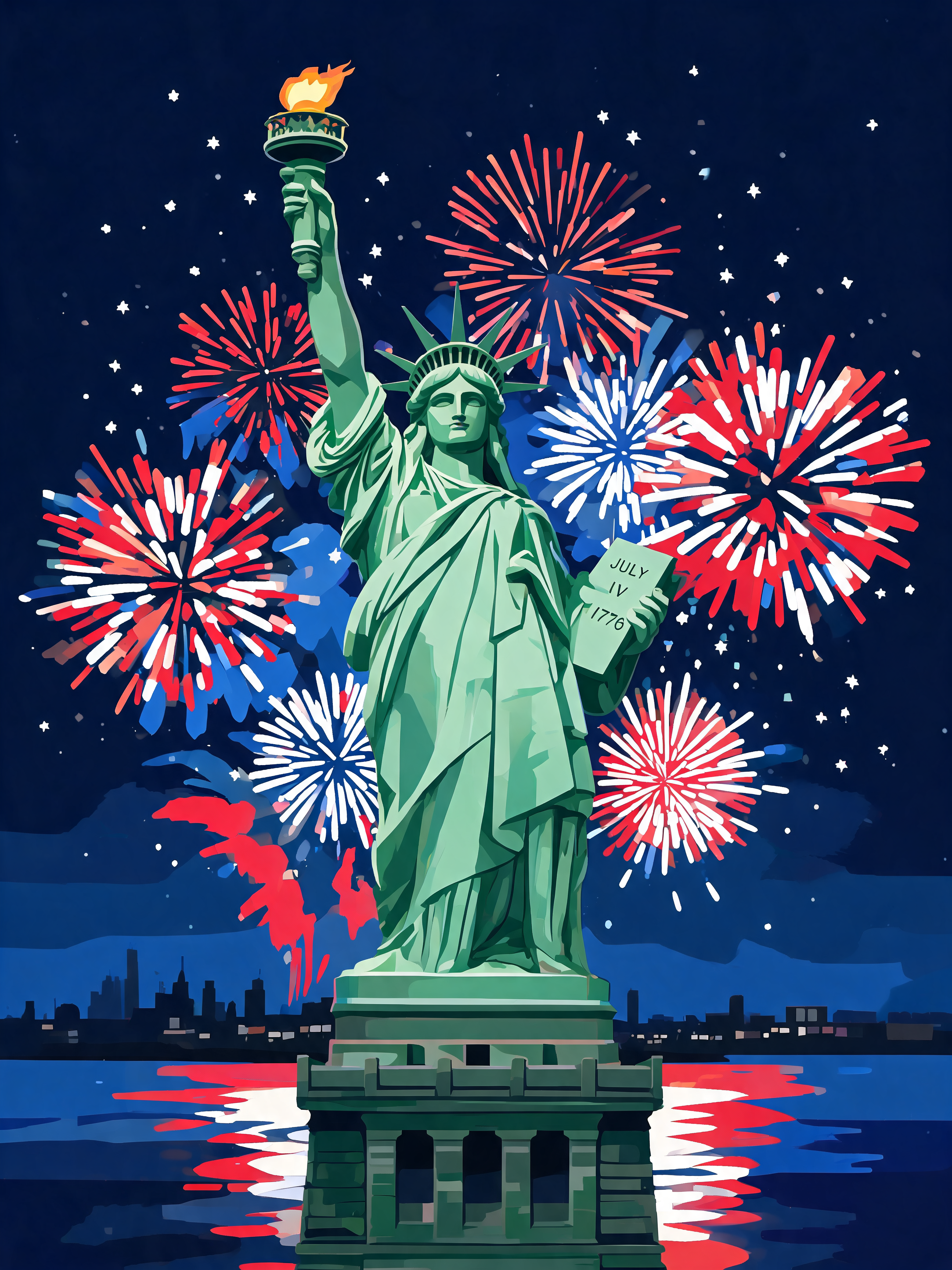 Lady Liberty Fireworks - Escape by Numbers