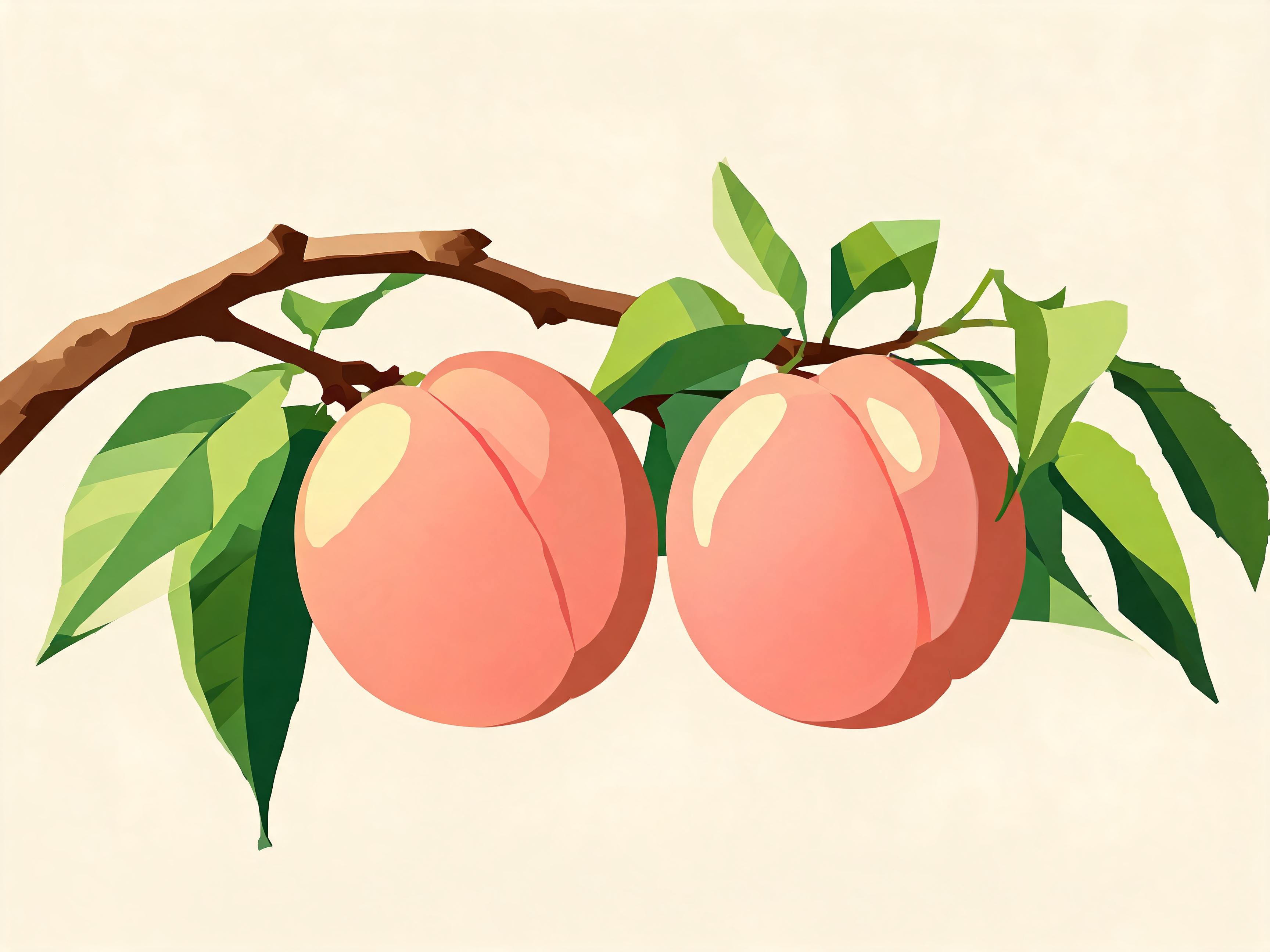 Ripe Peach Bough - Escape by Numbers