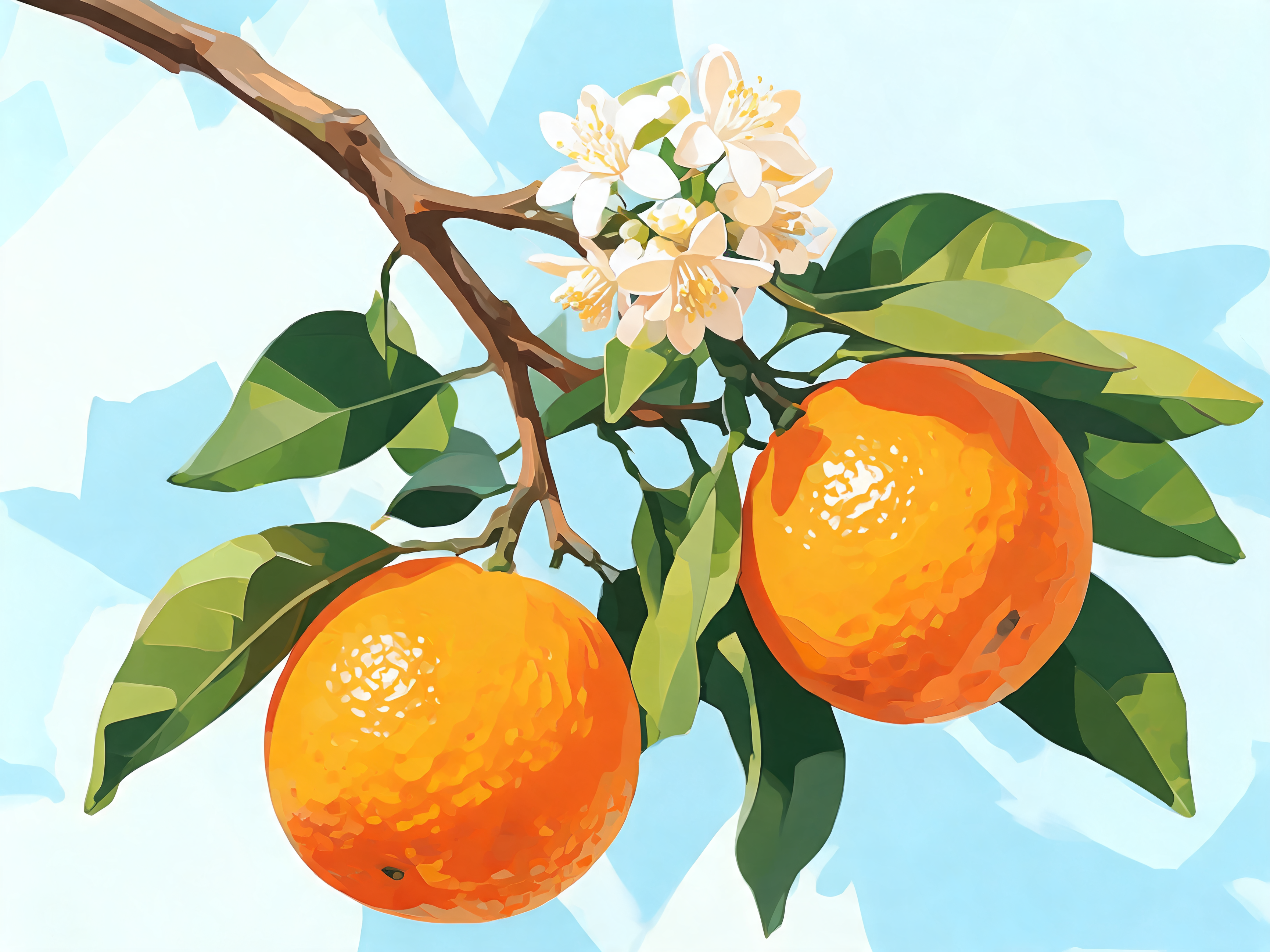 Orchard Orange Branch - Escape by Numbers