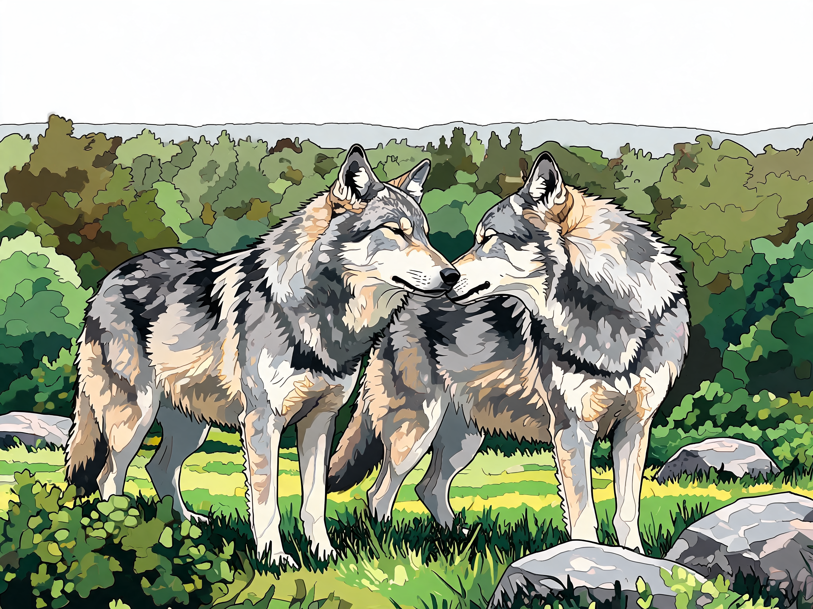 Tender Wolf Pair - Escape by Numbers
