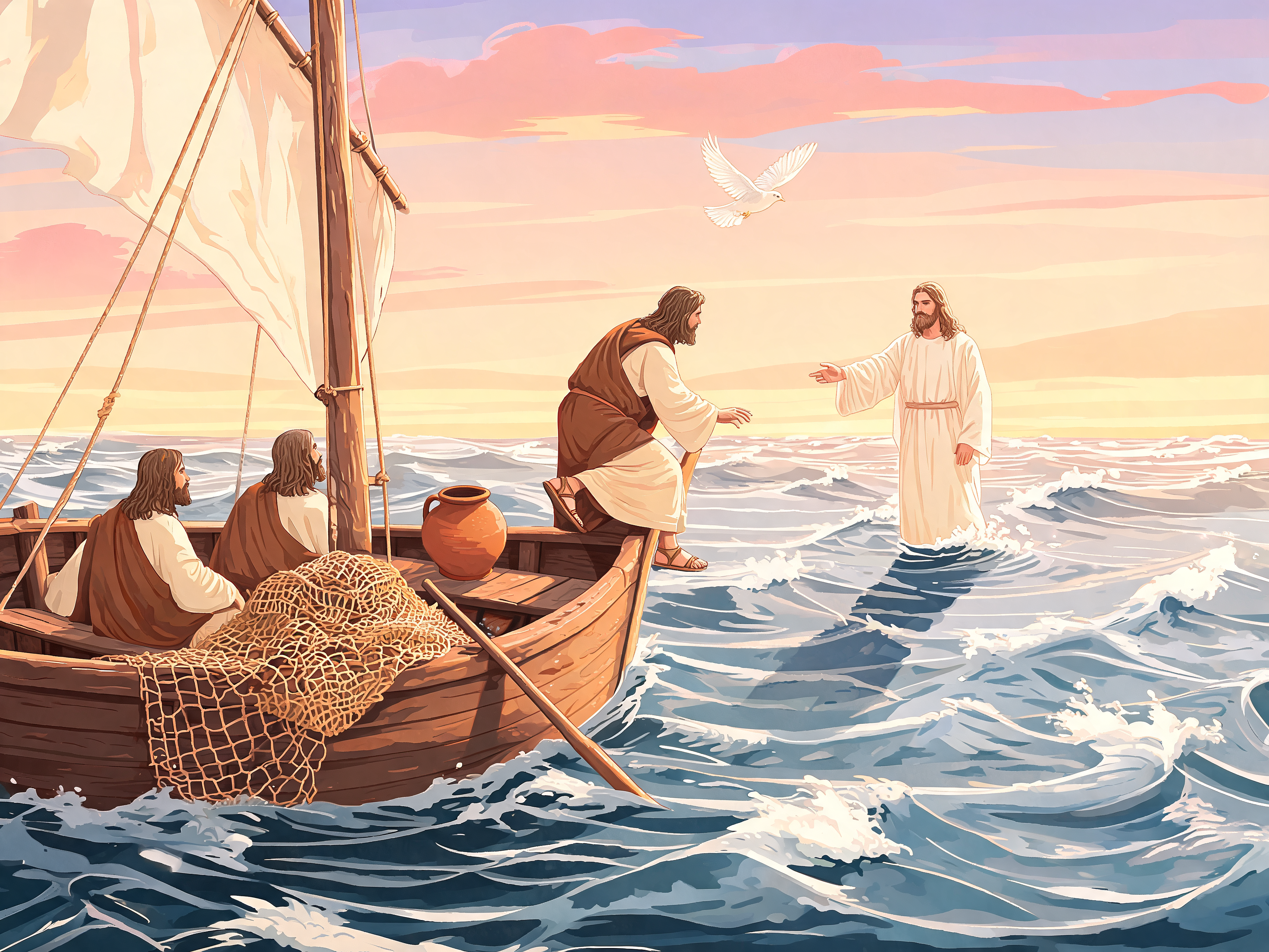 Stepping From The Boat