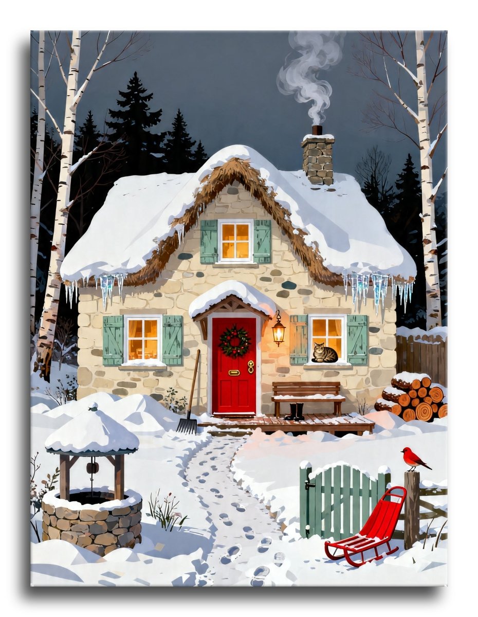 Stone Cottage Wreath - Escape by Numbers