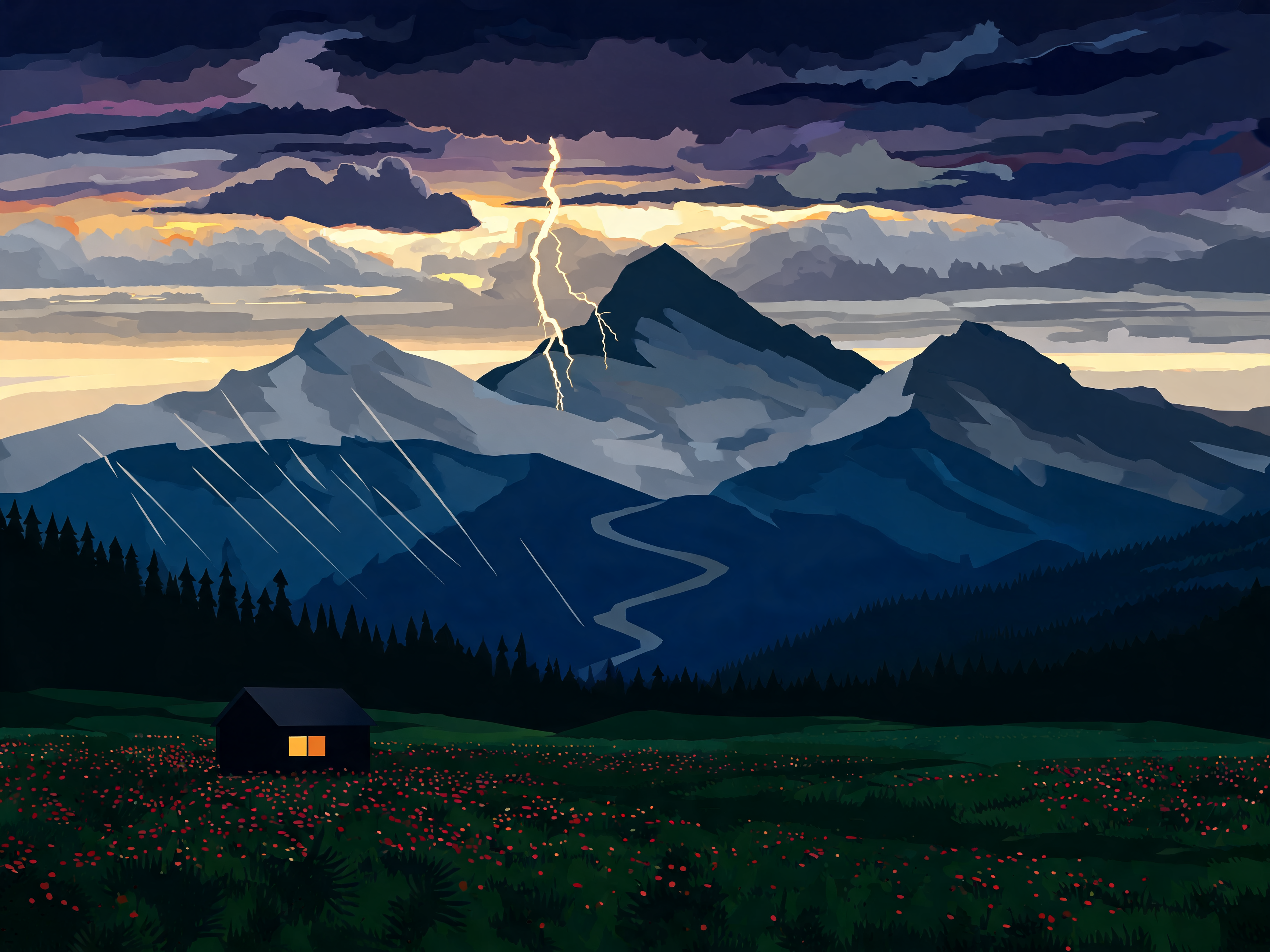 Storm Color Block Peaks