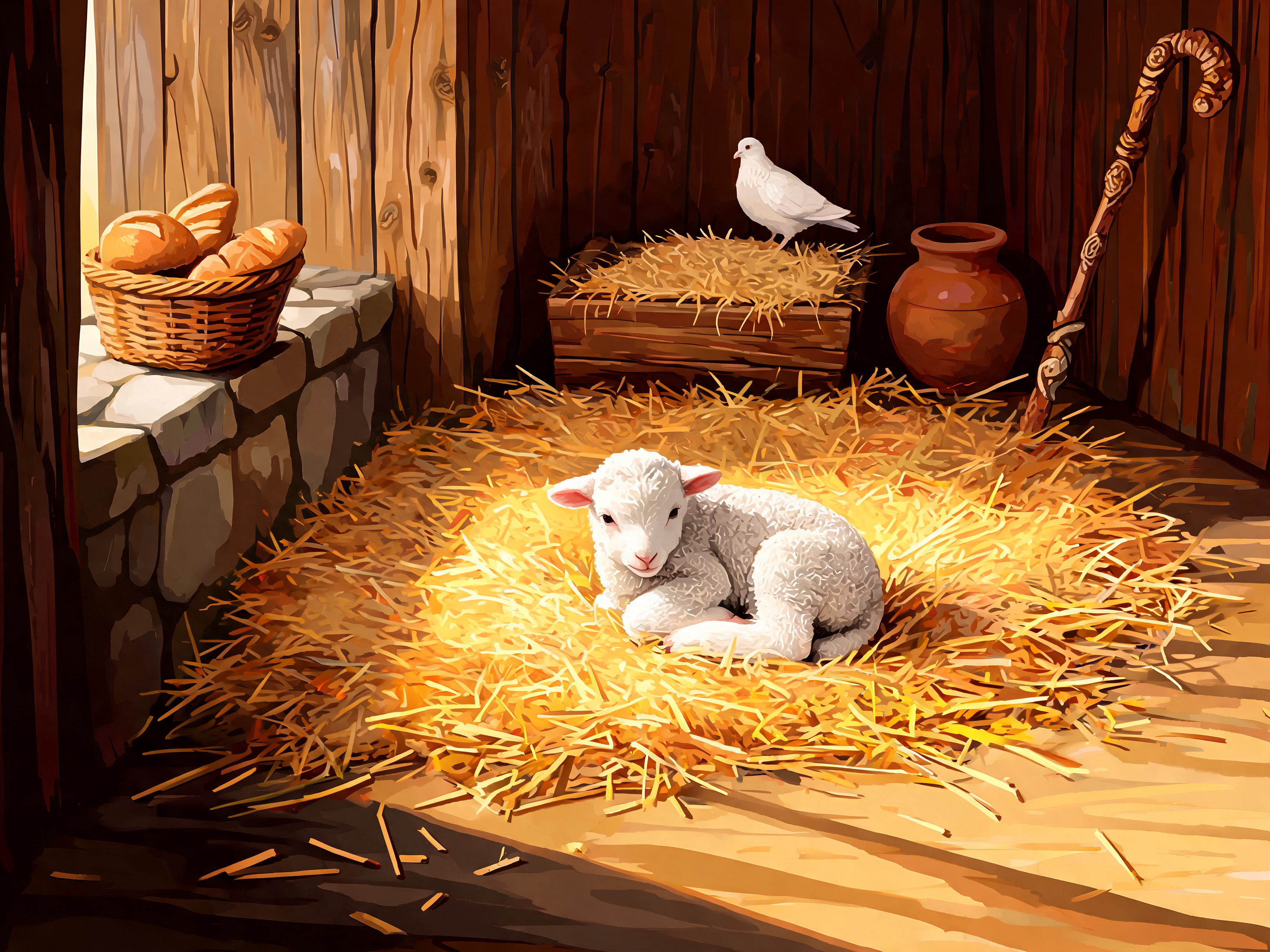 Straw Bed Lamb
