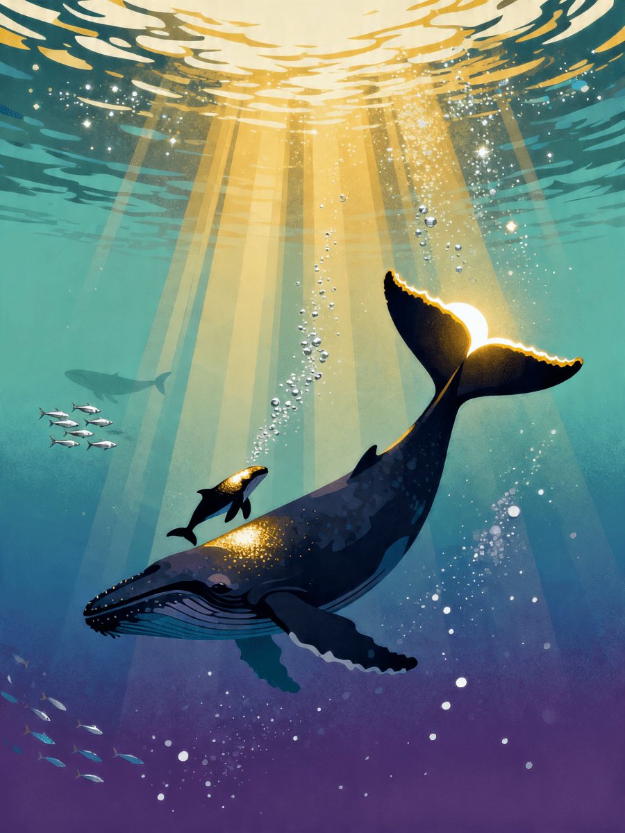 Sunbeam Whale Dive - Escape by Numbers
