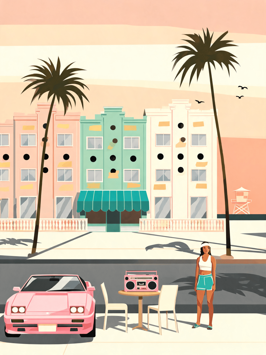 Sunlit Deco Promenade - Escape by Numbers