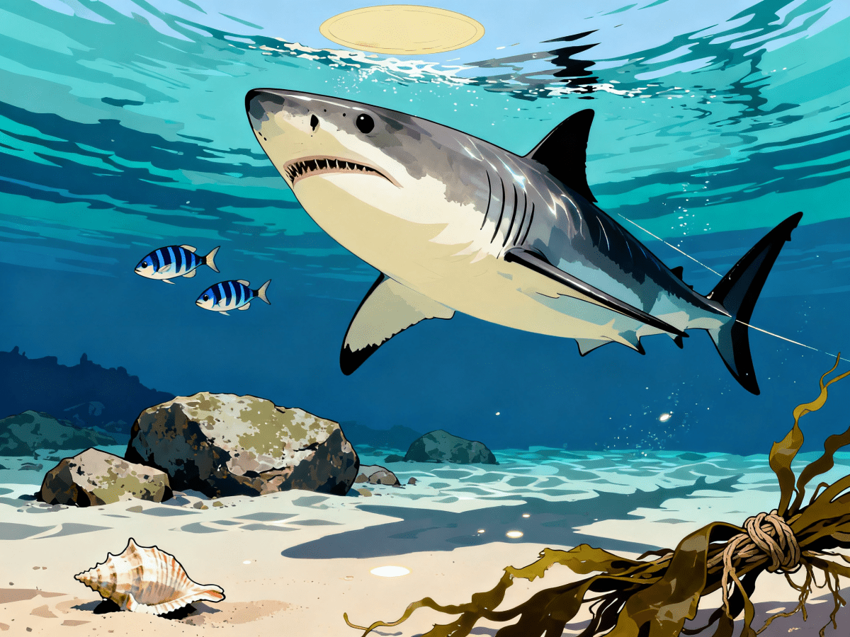 Sunlit Shark Cruise - Escape by Numbers