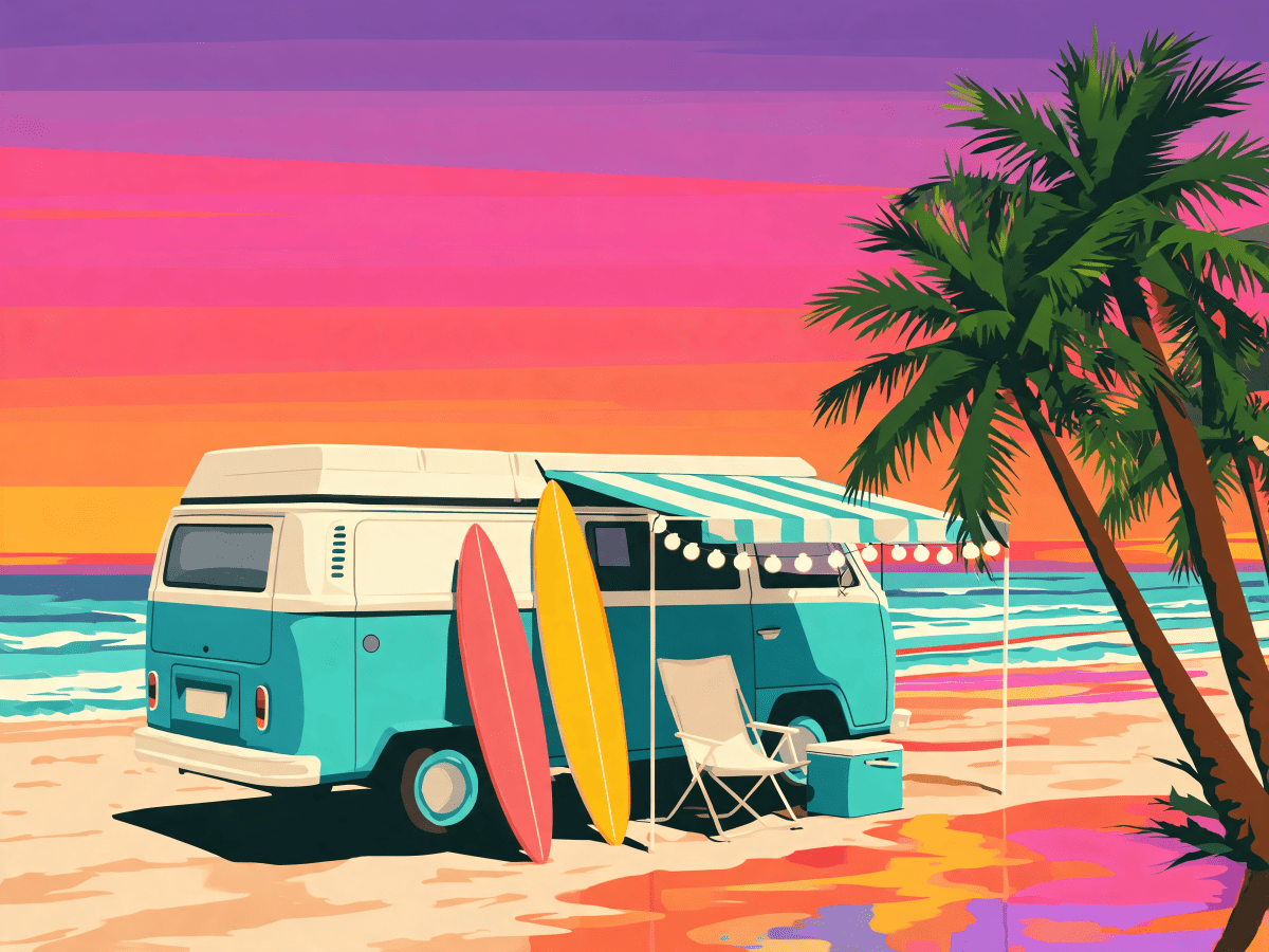 Sunset Surf Camper - Escape by Numbers