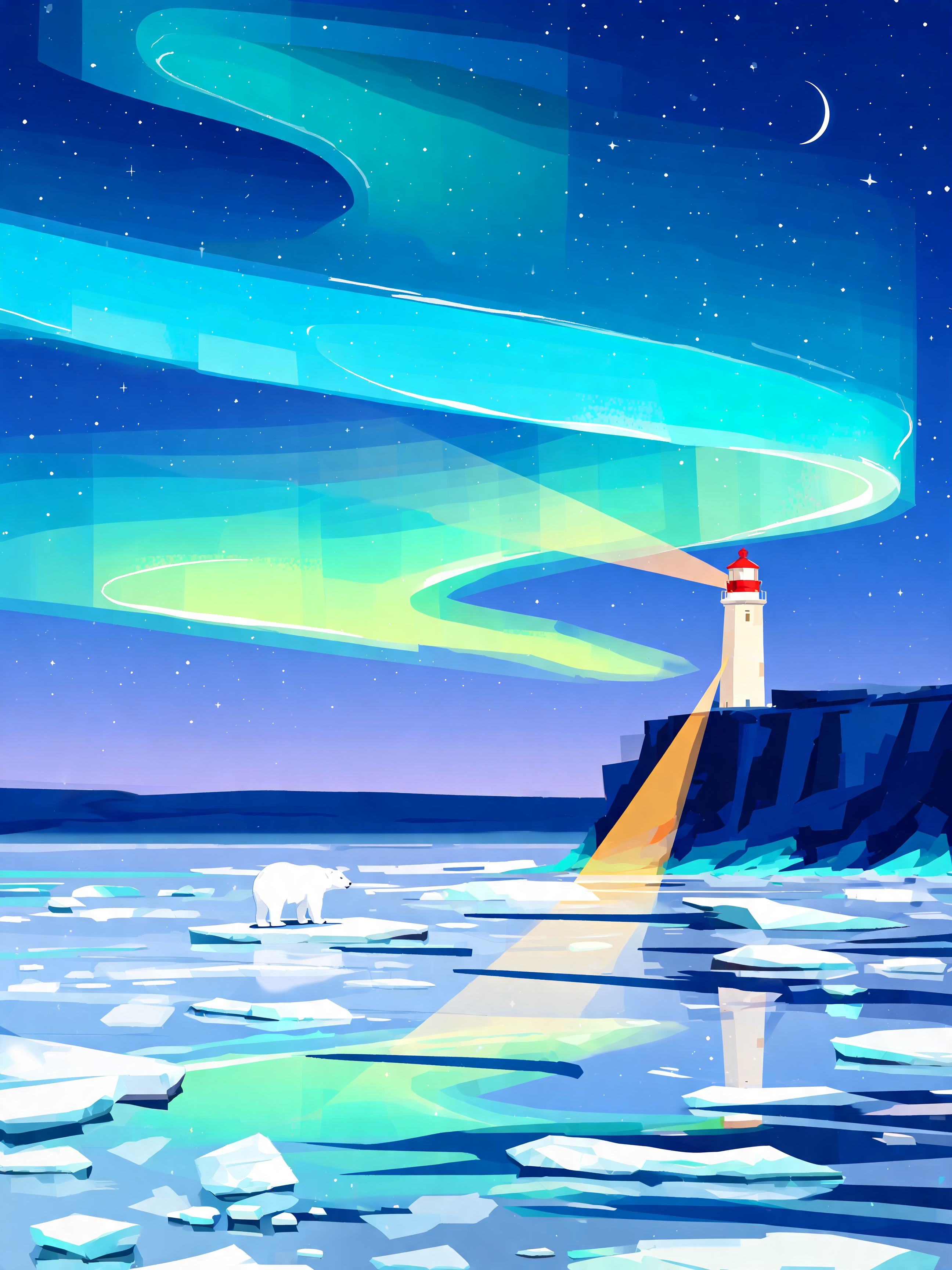 Teal Aurora Coast