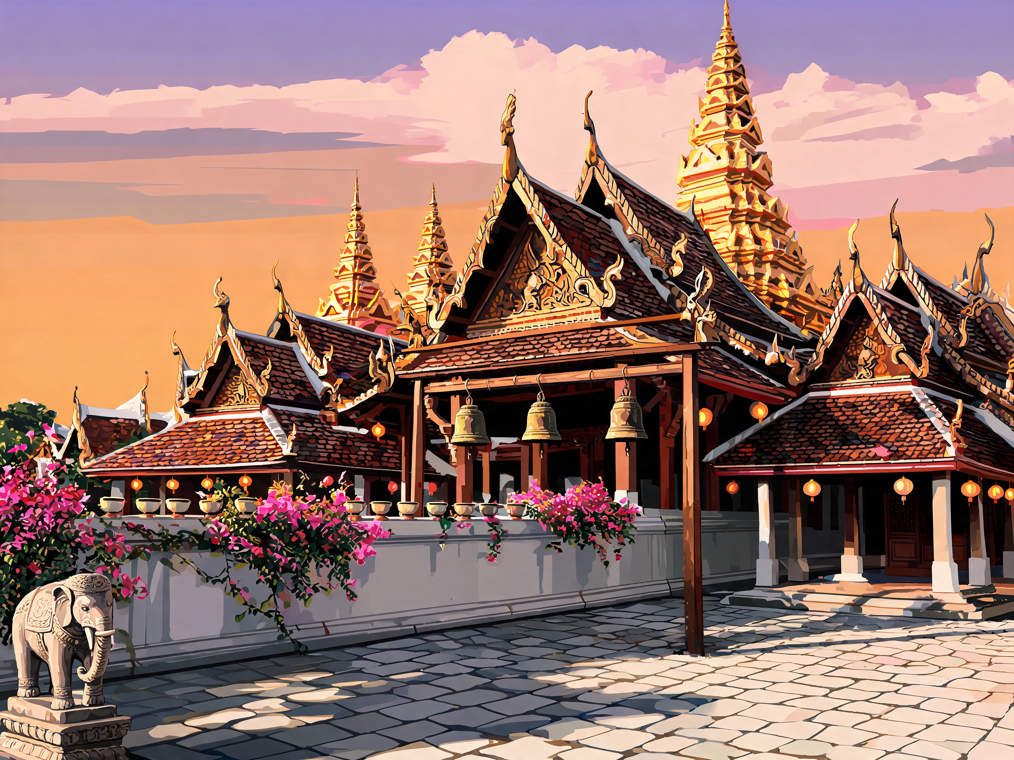 Thai Sunset Roofs