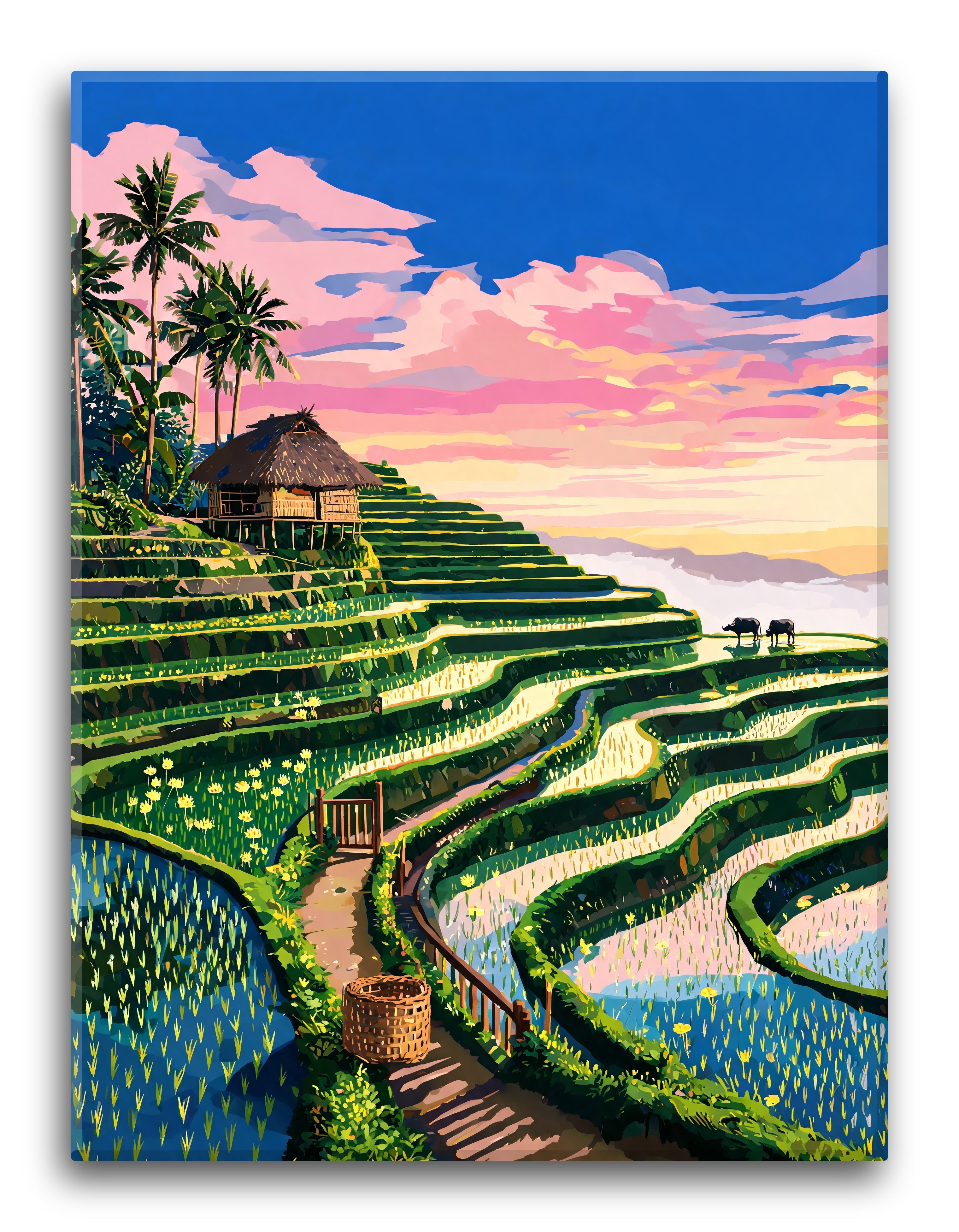 Tiered Rice Steps