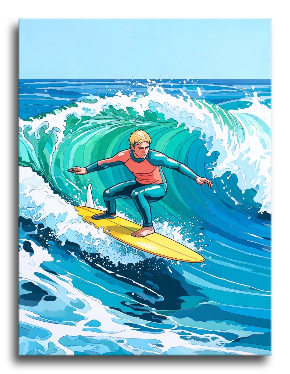 Turquoise Wave Carve - Escape by Numbers