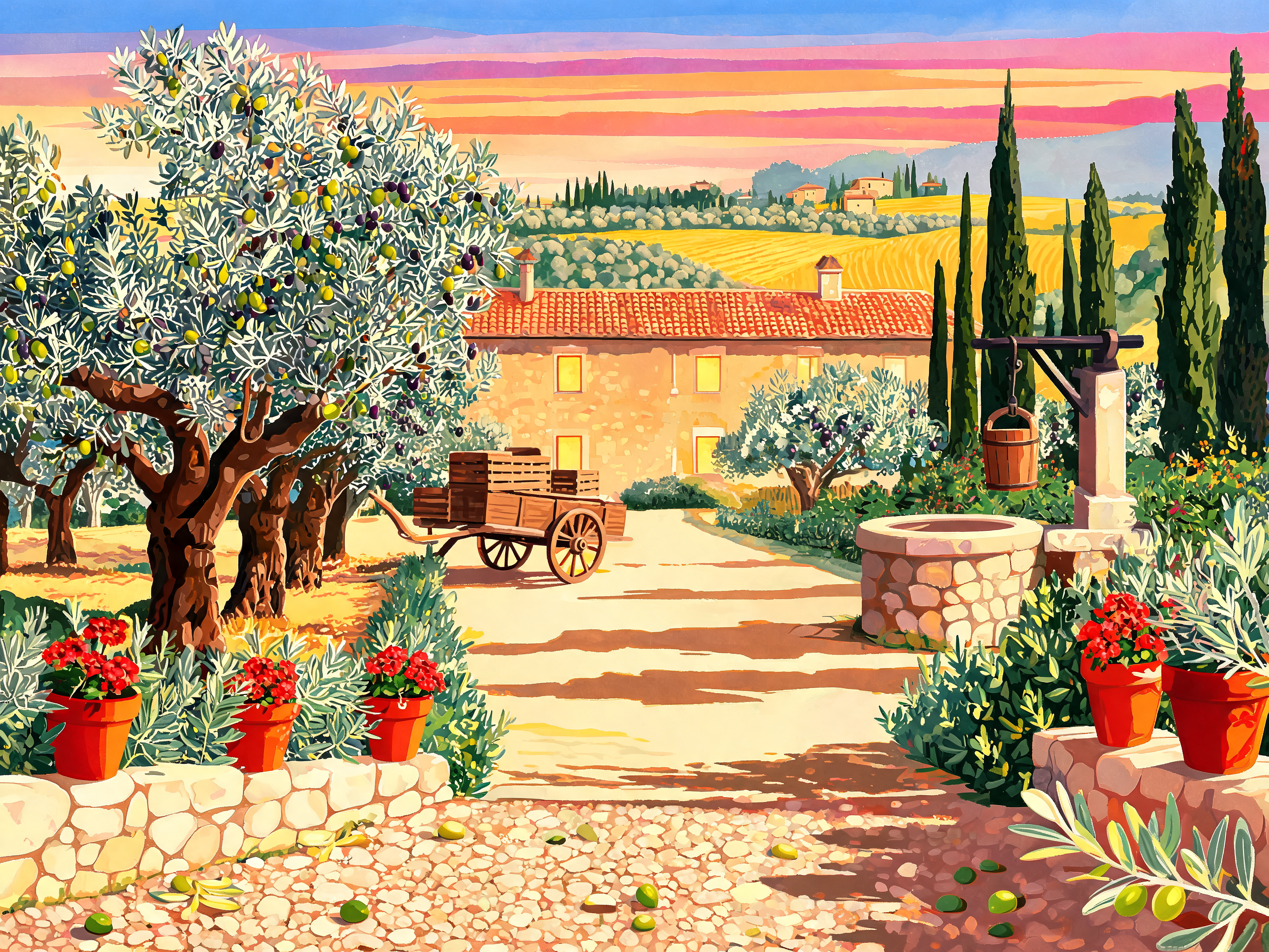 Tuscan Valley Sunset